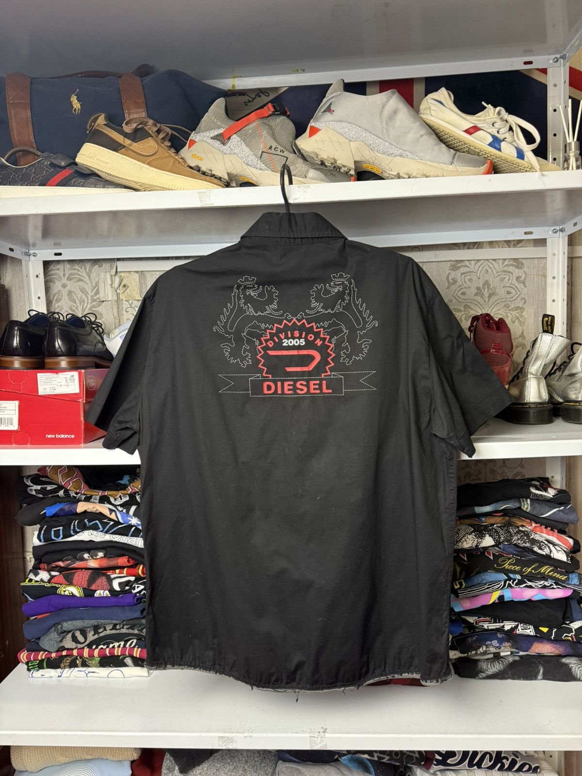 Diesel Vintage Diesel Shirt Big Logo Y2K Division 2005 USA Size US L / EU 52-54 / 3 - 3 Thumbnail