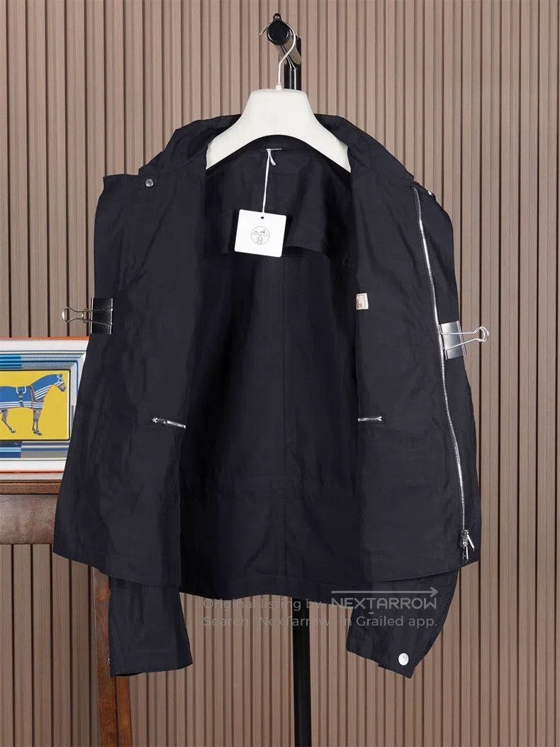 Hermes Hermes Men's 2025 Spring and Summer Thin Light Blue Jacket Size US M / EU 48-50 / 2 - 4 Thumbnail