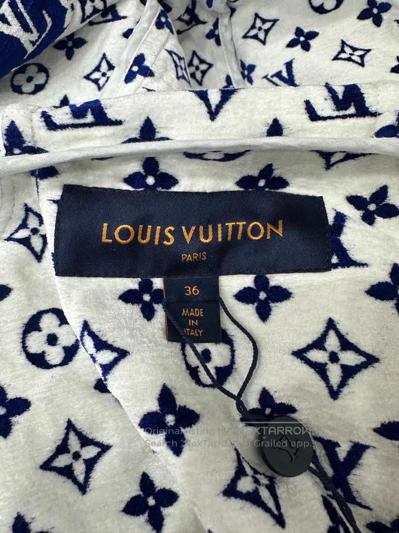 Louis Vuitton Louis Vuitton Blue and white jacquard hooded long-sleeved Size XS / US 0-2 / IT 36-38 - 5 Thumbnail