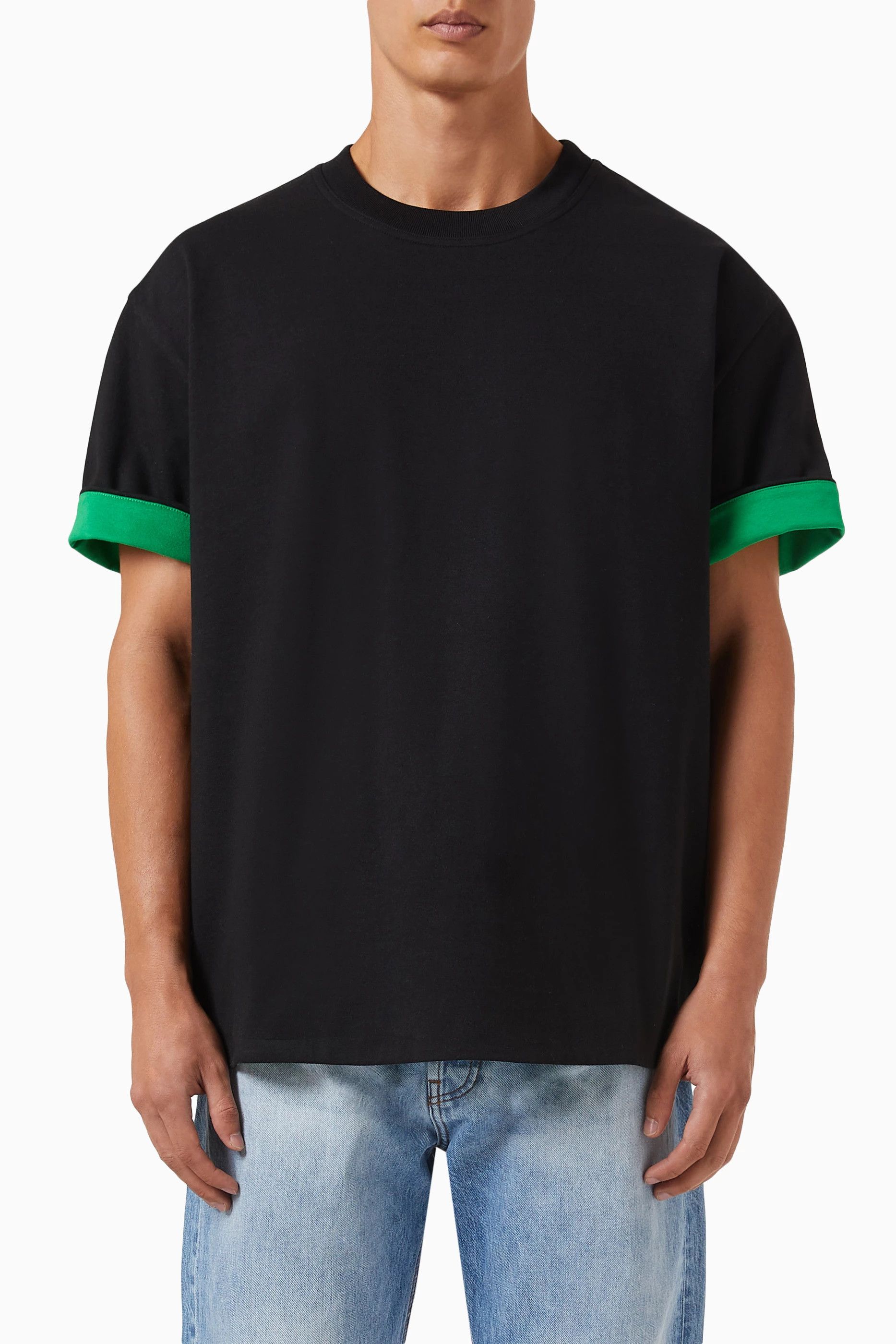Bottega Veneta Black Double Layer Oversized Logo T-Shirt Size XS / US 0-2 / IT 36-38 - 3 Thumbnail
