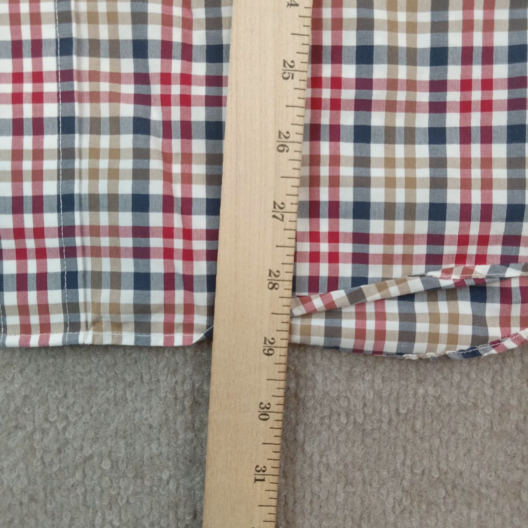 Jos. A. Bank Jos A Bank Shirt Mens Medium White Red Blue Plaid Button Up Traveler Tailored Size US M / EU 48-50 / 2 - 3 Thumbnail
