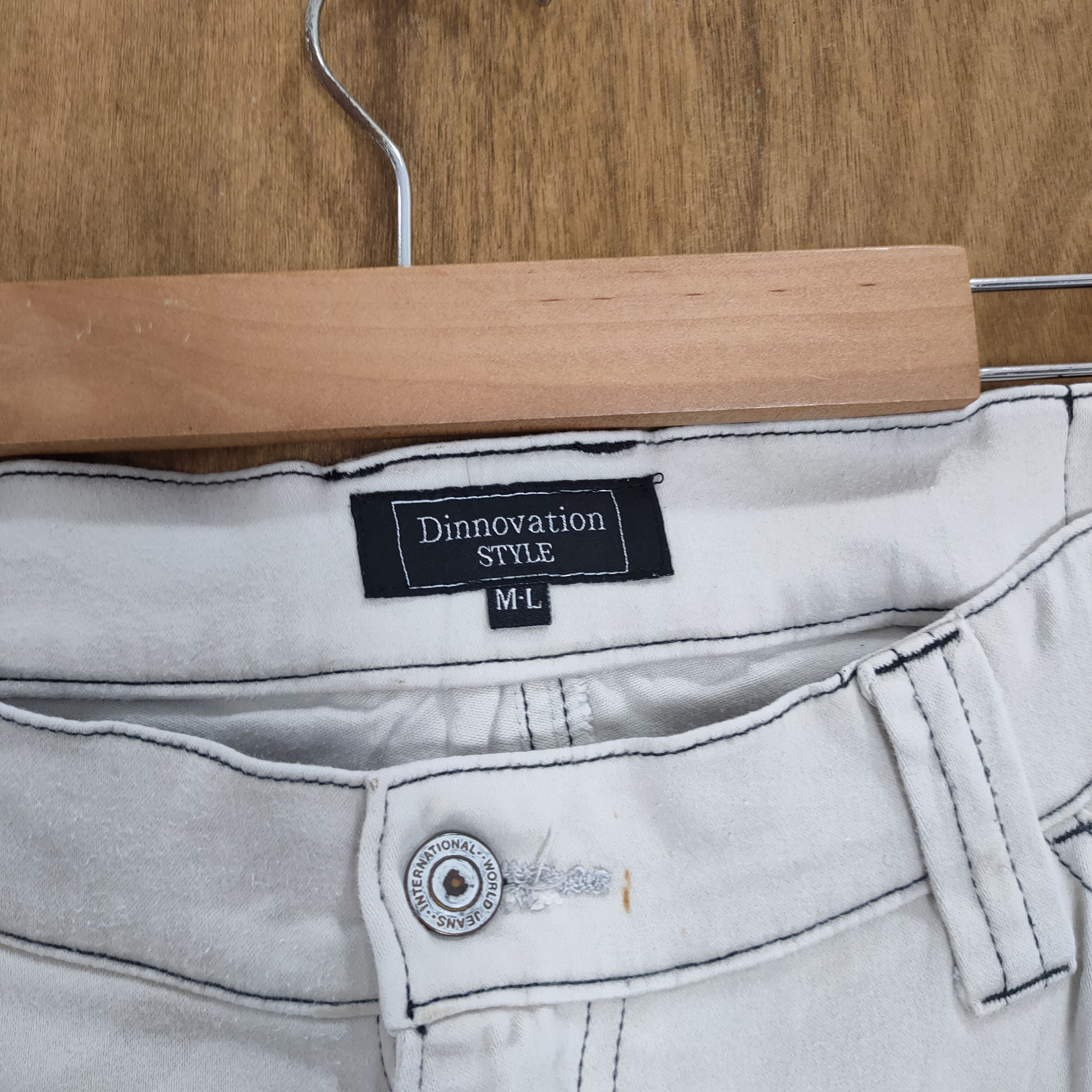 Japanese Brand × White's Boots VINTAGE DINNOVATION FADED WHITE CARGO PANTS Size US 32 / EU 48 - 7 Thumbnail