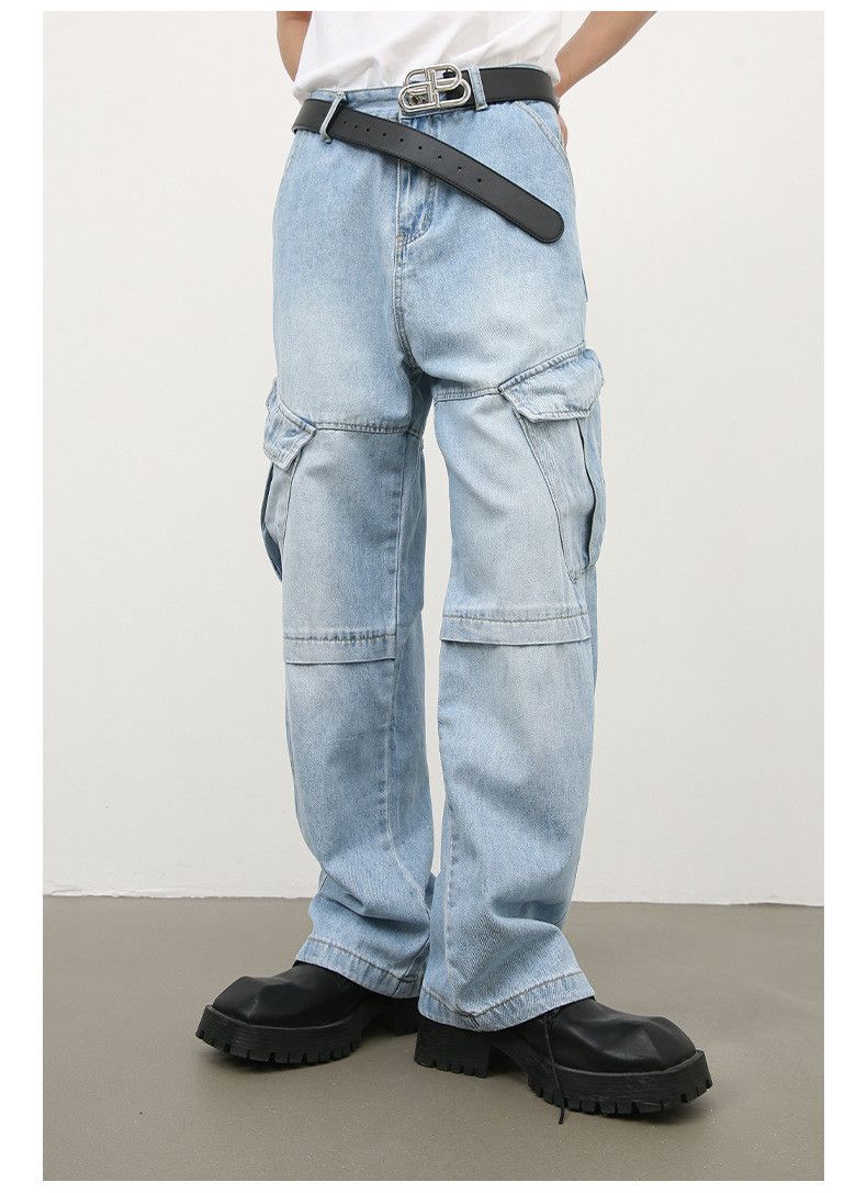 Japanese Brand × Jean American retro men's high street loose cargo jeans Size US 32 / EU 48 - 2 Thumbnail