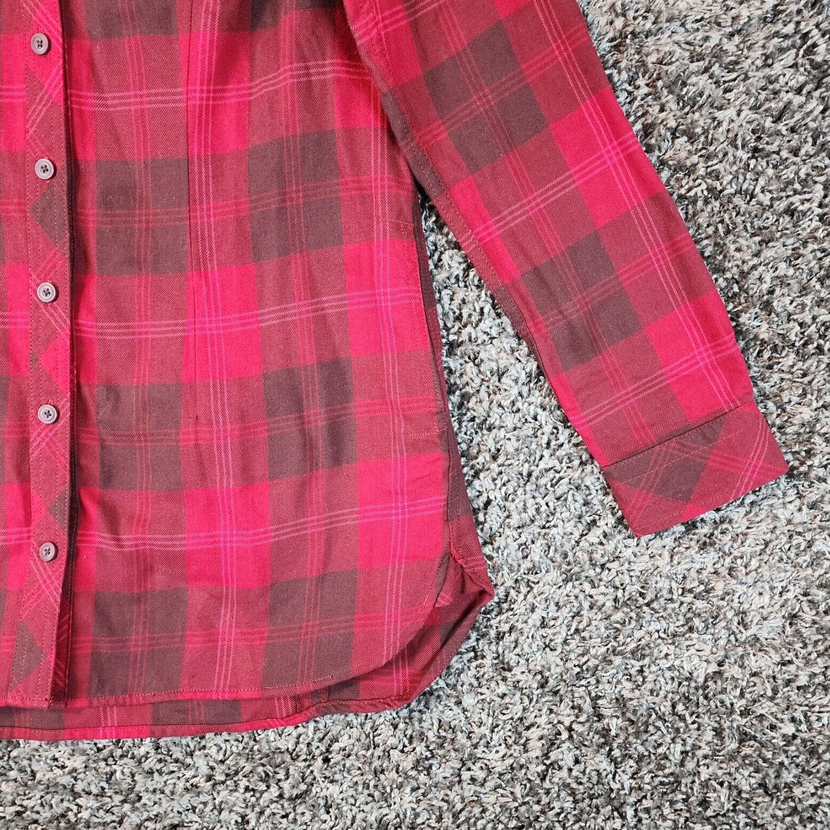 Vintage DULUTH Womens Shirt Red Plaid Long Sleeve Button-Up Size S Flannel Womens Size S / US 4 / IT 40 - 2 Thumbnail