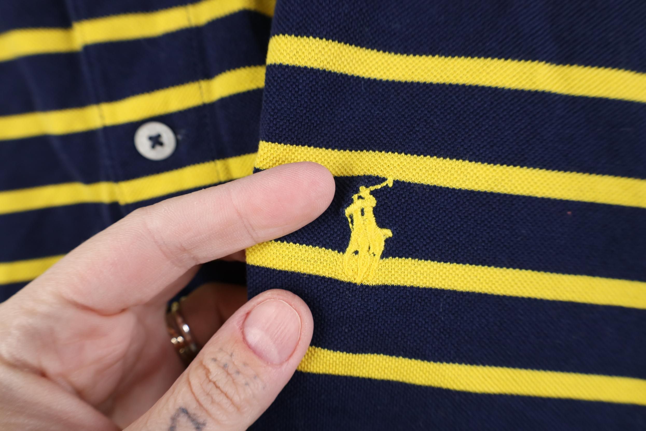 Polo Ralph Lauren Vintage Polo Golf Ralph Lauren Knit Golf Polo Shirt Blue Size US XL / EU 56 / 4 - 4 Thumbnail
