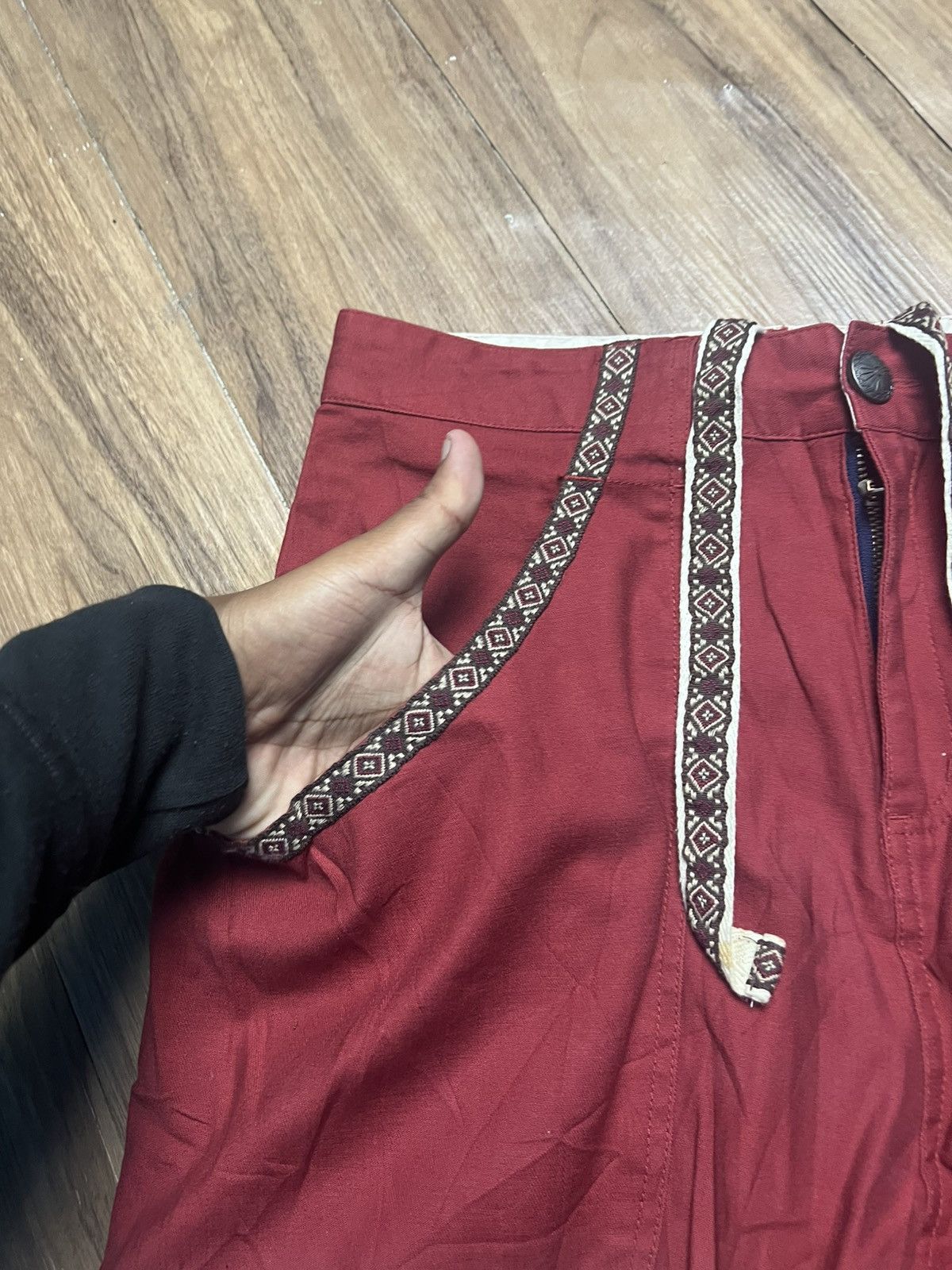If Six Was Nine Anti-Label Jean L | Boho Cropped Pants (41) Size US 33 - 5 Thumbnail