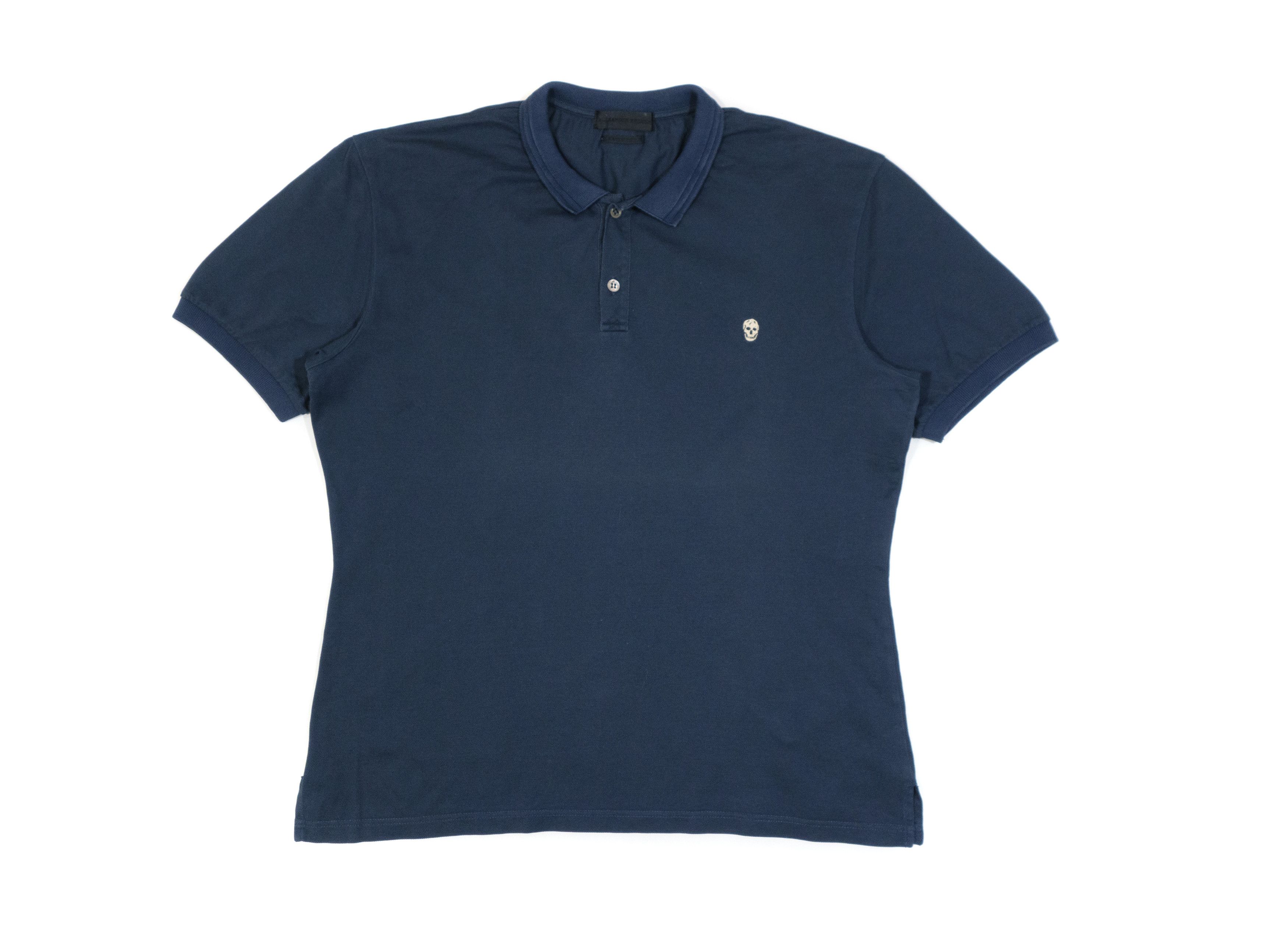 Alexander McQueen Skull Logo Polo Pique Shirt Slim Fit Size US L / EU 52-54 / 3 - 1 Thumbnail