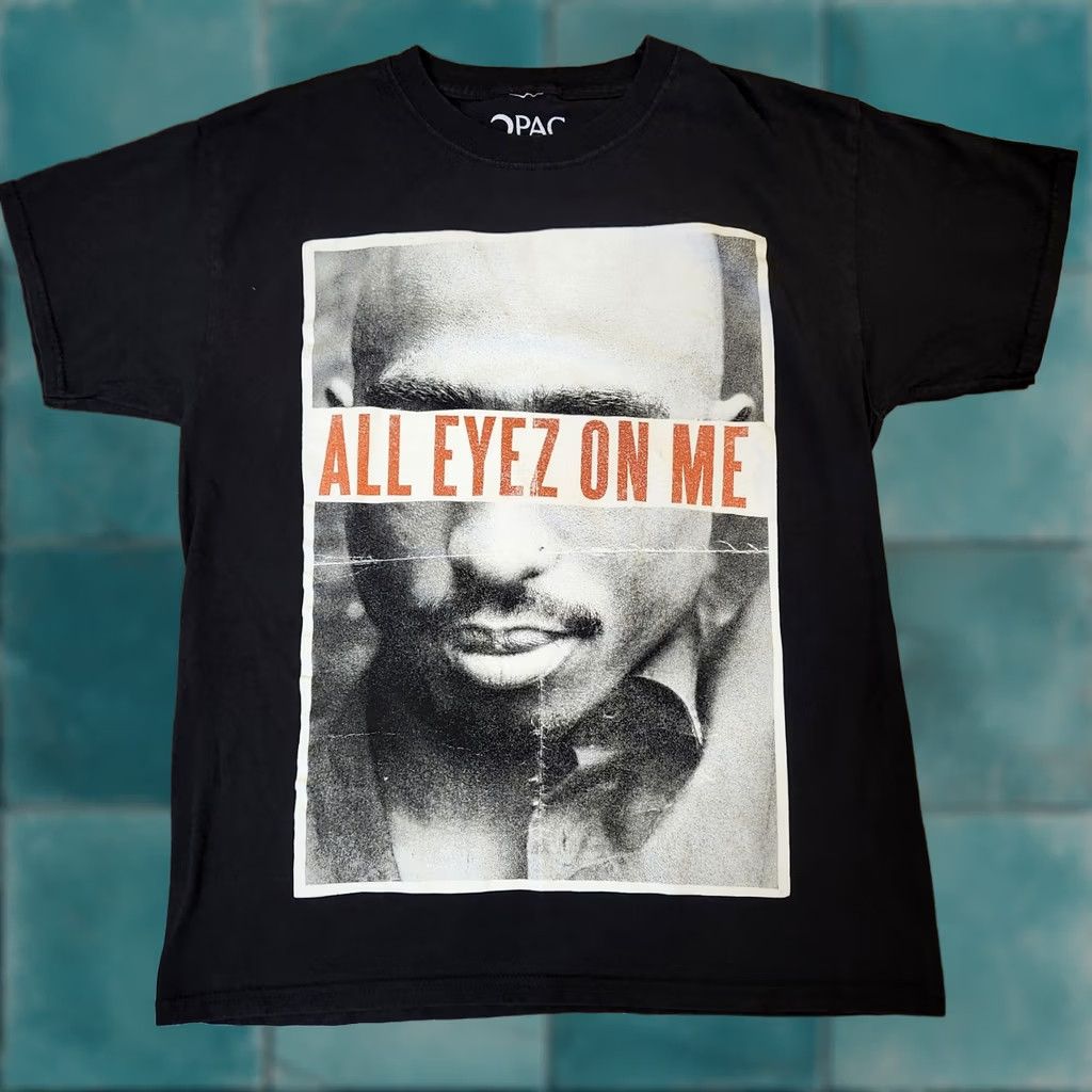 Vintage Tupac All Eyes On Me T Shirt Hip Hop Men’s S Black Crew Neck Short Sleeve Cotton Graphic Print Size US S / EU 44-46 / 1 - 1 Thumbnail
