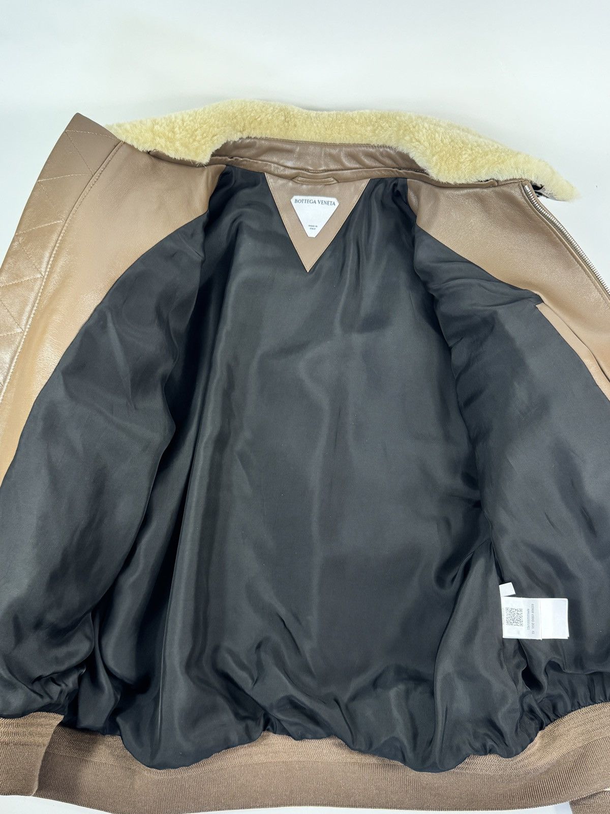 Bottega Veneta SOFT LEATHER JACKET WITH SHERLING REMOVABLE COLLAR Size US XL / EU 56 / 4 - 4 Thumbnail