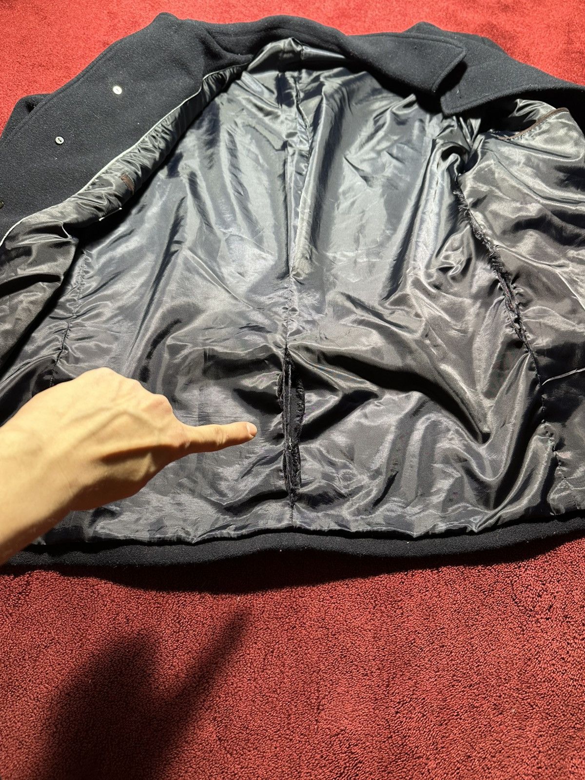 Ralph Lauren × Vintage Ralph Lauren Men Black Wool Overcoat Peacoat XL Vintage Y2K Size US XL / EU 56 / 4 - 6 Thumbnail