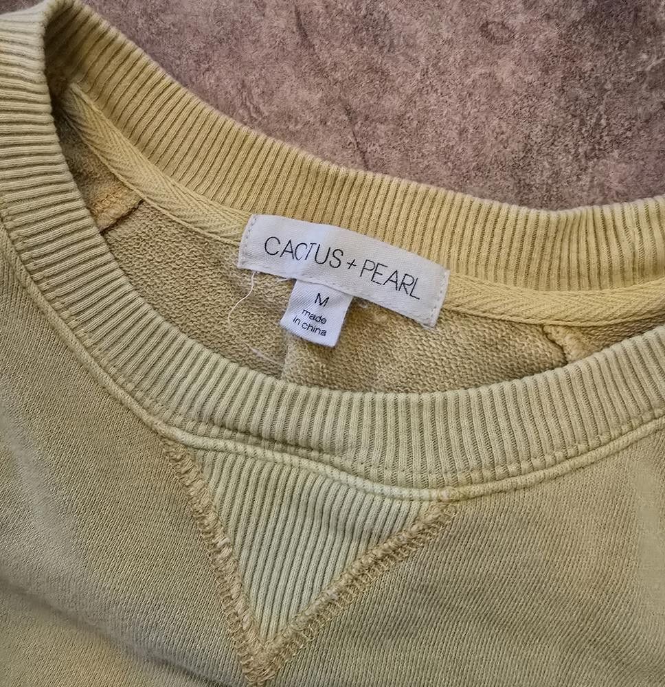Designer Yellow Muted C+P Cropped Sweater Long Sleeve Size M / US 6-8 / IT 42-44 - 3 Thumbnail