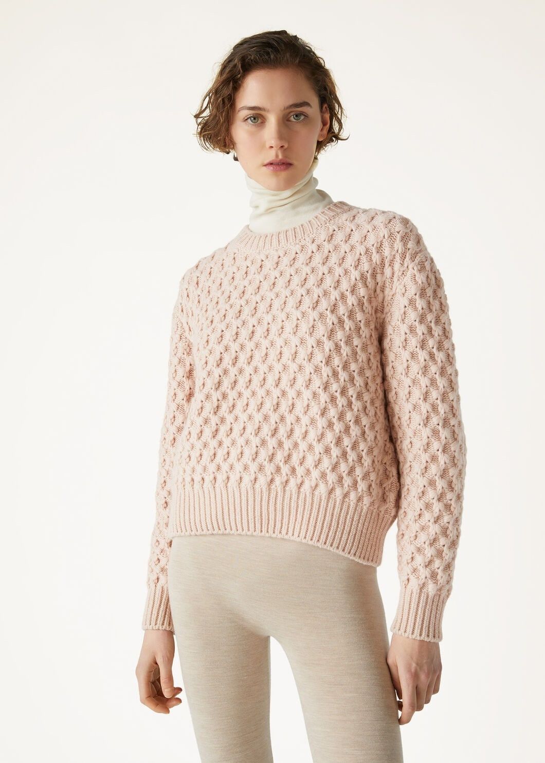 Loro Piana o1w1db10825 FAO3404 Vallé Crewneck Sweater in Pink Size M / US 6-8 / IT 42-44 - 4 Thumbnail