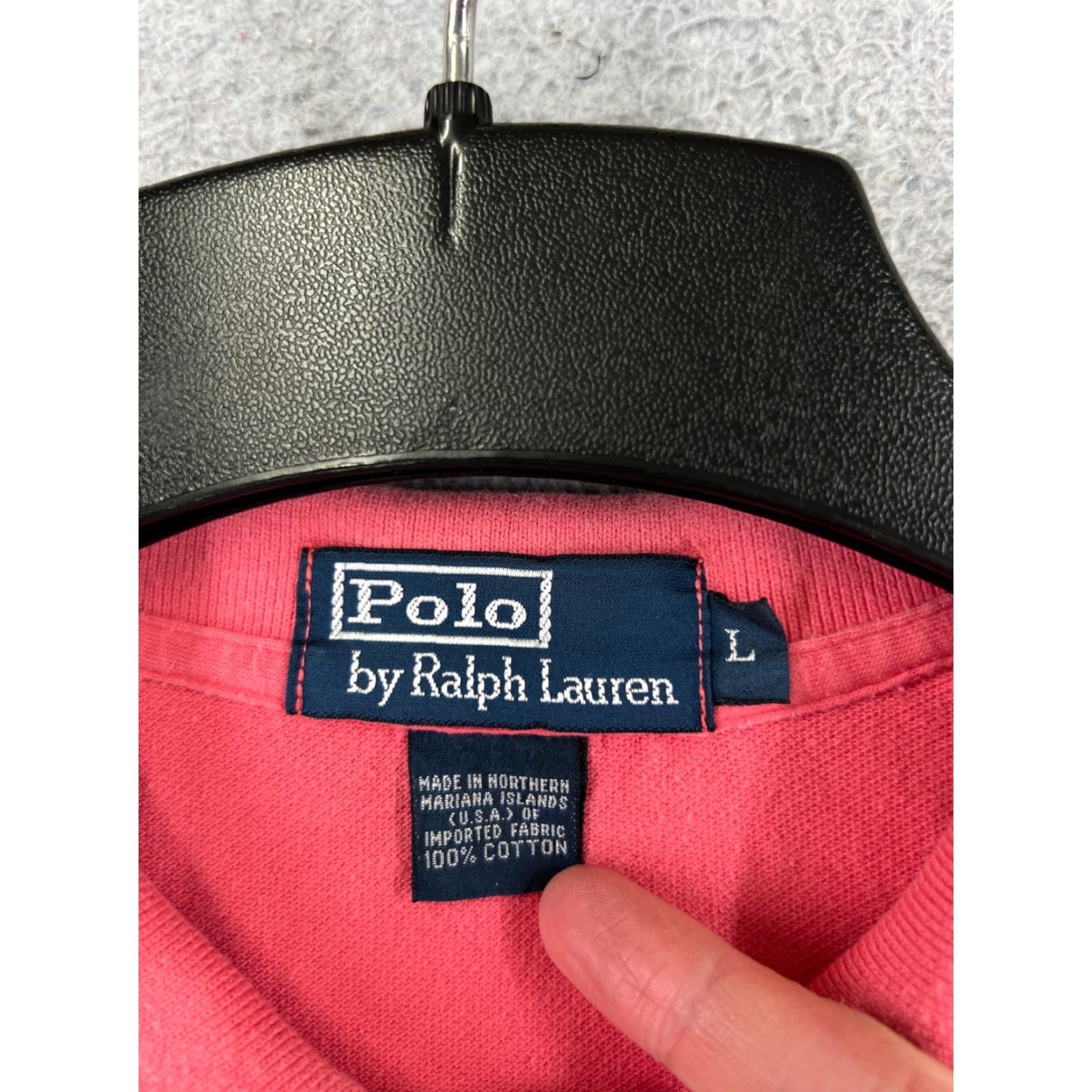 Ralph Lauren VINTAGE Ralph Lauren Polo Shirt Adult L Pink 100% Cotton Short Sleeve USA Size US L / EU 52-54 / 3 - 7 Thumbnail