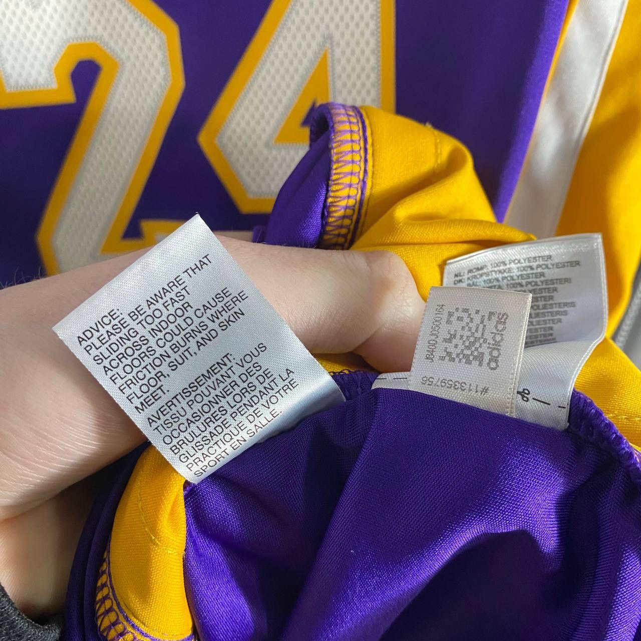 NBA Laker #8 Kobe Bryant Jersey Double Stitched Purple Size US M / EU 48-50 / 2 - 9 Thumbnail