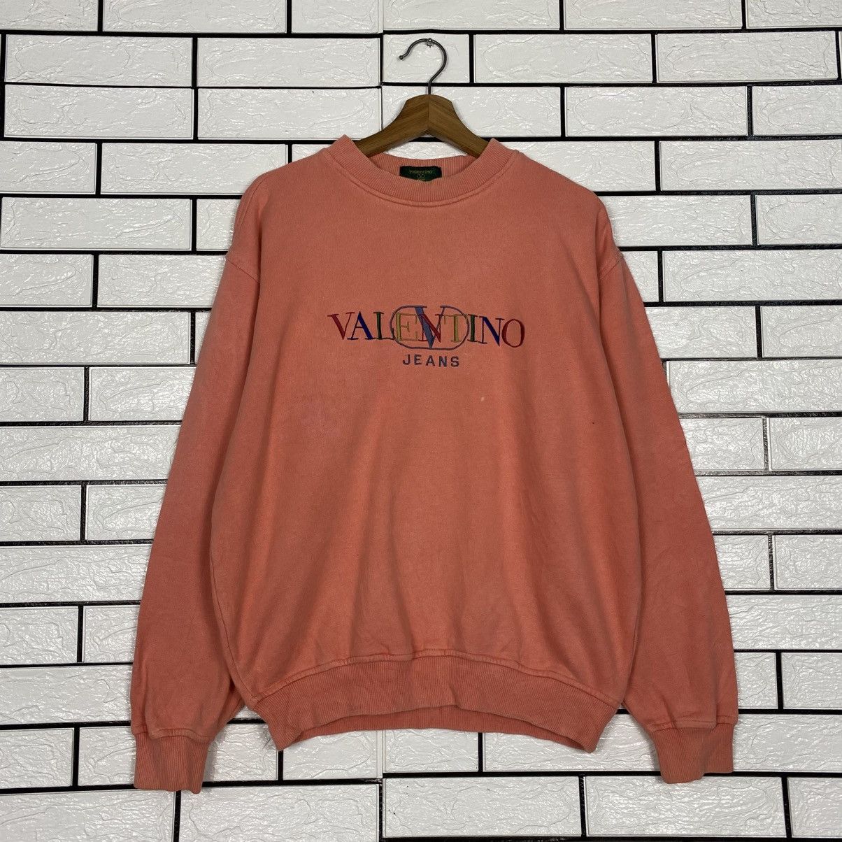 Japanese Brand 📌Vintage Sweatshirt Valentino Jeans Big Logo Embroidery Size US L / EU 52-54 / 3 - 2 Thumbnail