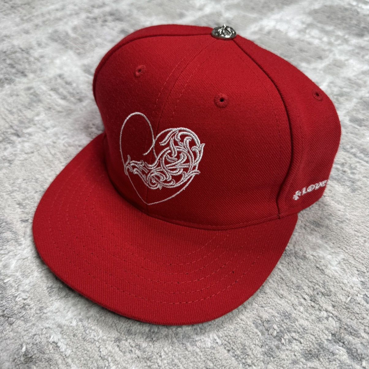 Chrome Hearts Love you heart baseball fitted hat Size ONE SIZE - 3 Thumbnail