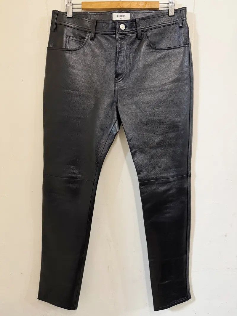 Celine Classic Skinny Lambskin Leather Pants Size US 32 / EU 48 - 1 Thumbnail