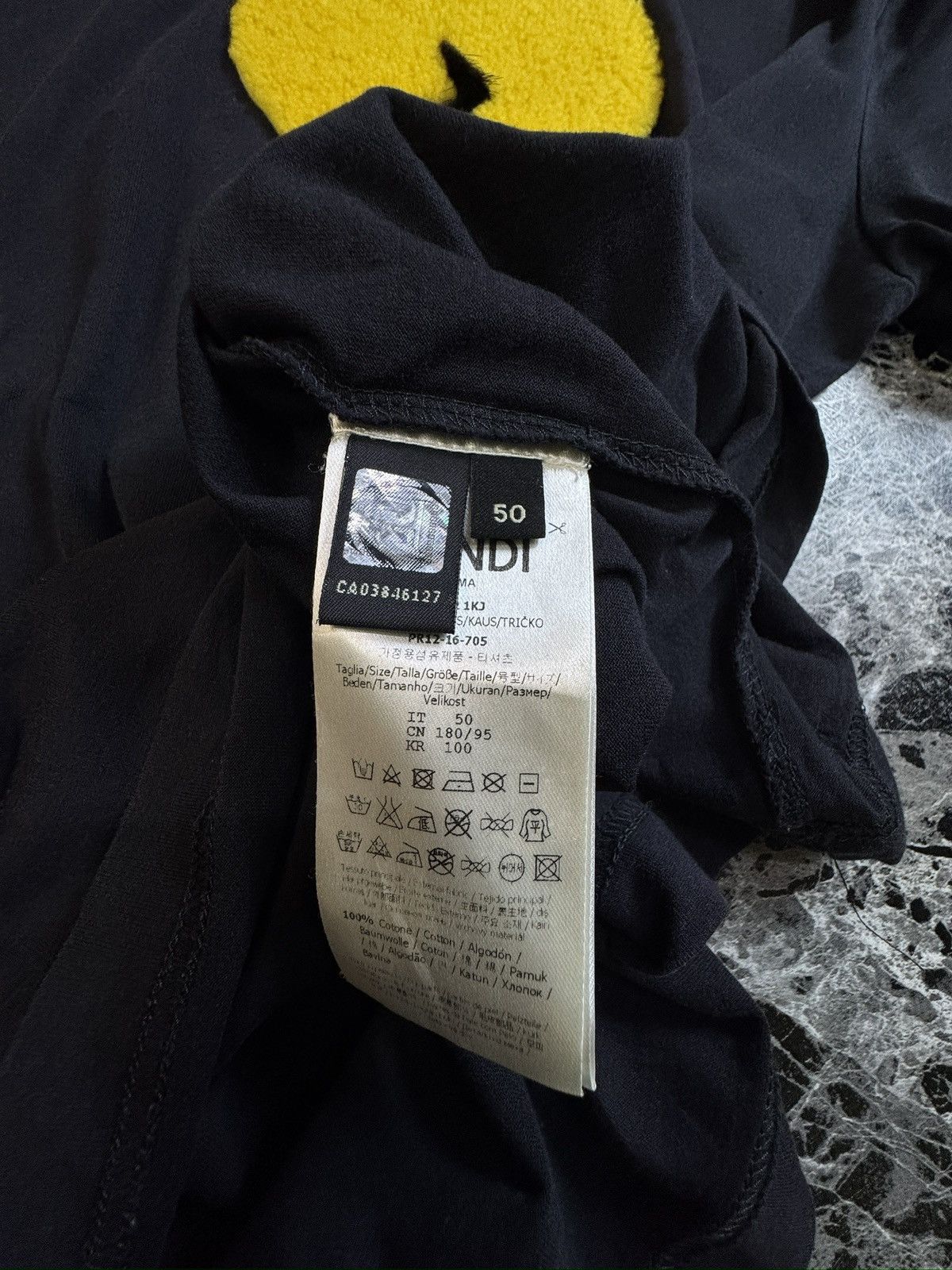 Fendi Fendi Black Fur Light Bulb T-shirt Size US M / EU 48-50 / 2 - 5 Thumbnail