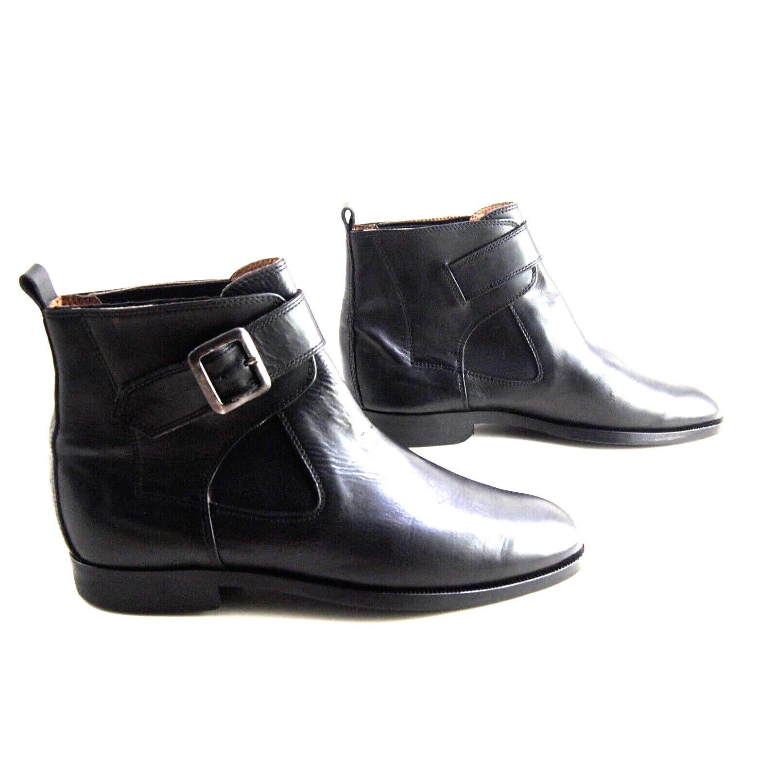 Versace Versace Buckled Boots Black Leather Mens Size US 9 EU 42 Size US 9 / EU 42 - 4 Thumbnail
