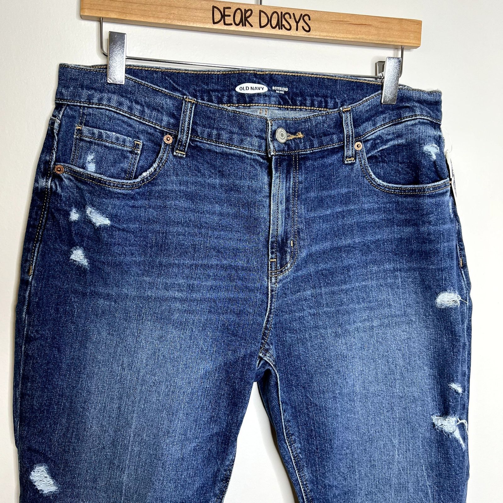 Old Navy Old Navy Boyfriend Mid Rise Jeans Size 32" / US 10 / IT 46 - 2 Thumbnail
