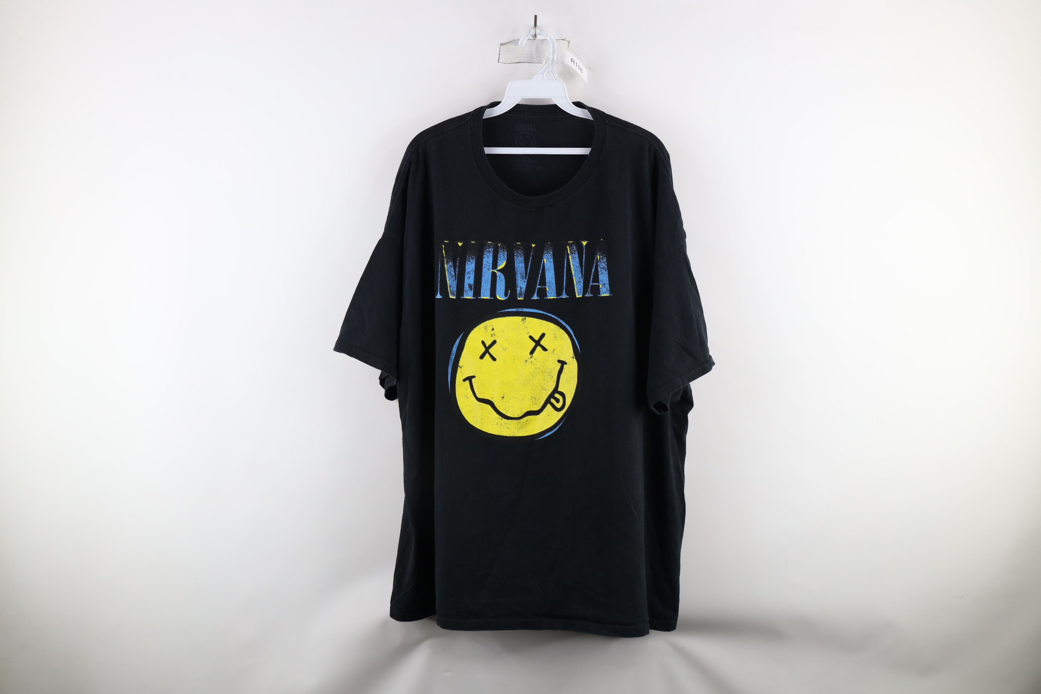 Vintage Retro Spell Out Nirvana Band Short Sleeve T-Shirt Black Size US XXL / EU 58 / 5 - 1 Thumbnail