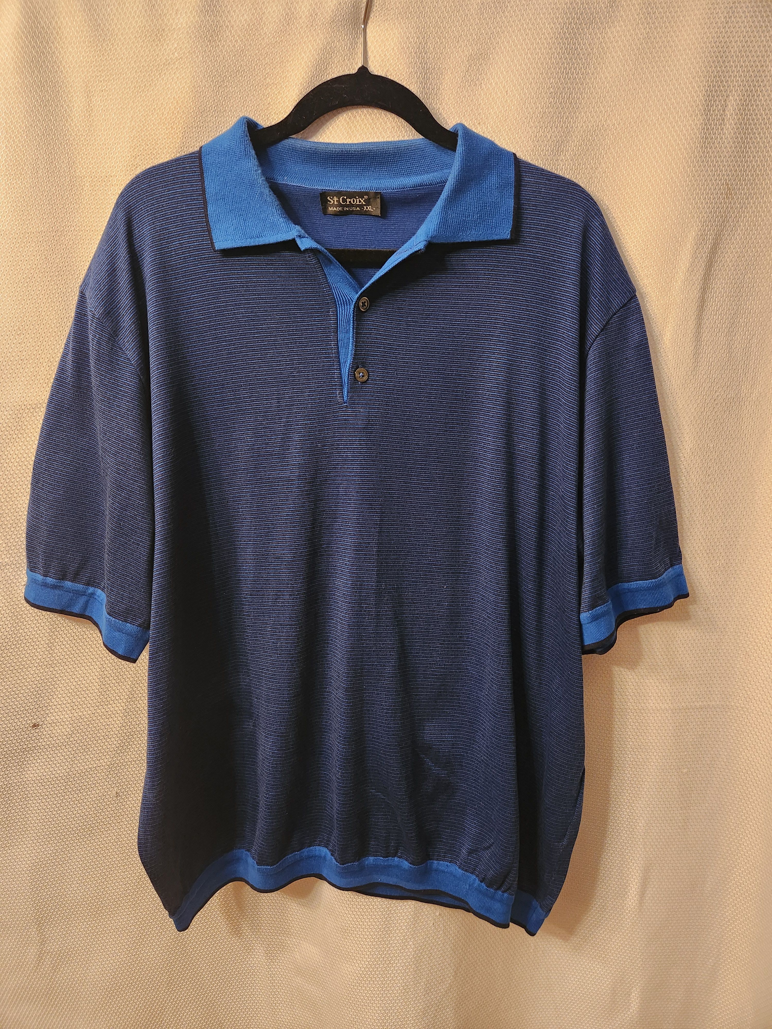 St. Croix Vintage Men's Short Sleeve Polo Shirt Size US XL / EU 56 / 4 - 1 Thumbnail