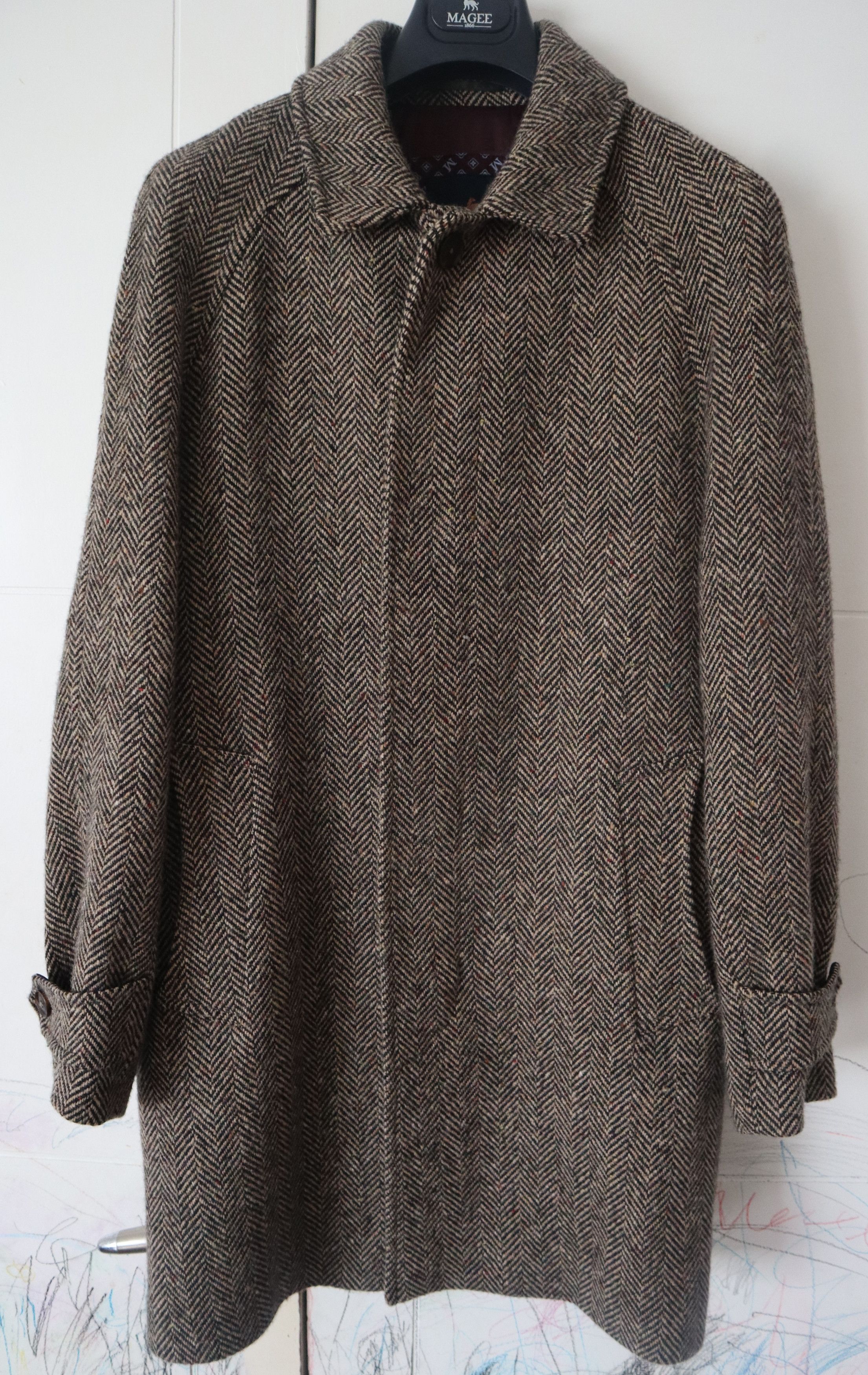 Magee Erne Raglan Tweed Tailored fit Overcoat Size US M / EU 48-50 / 2 - 5 Thumbnail