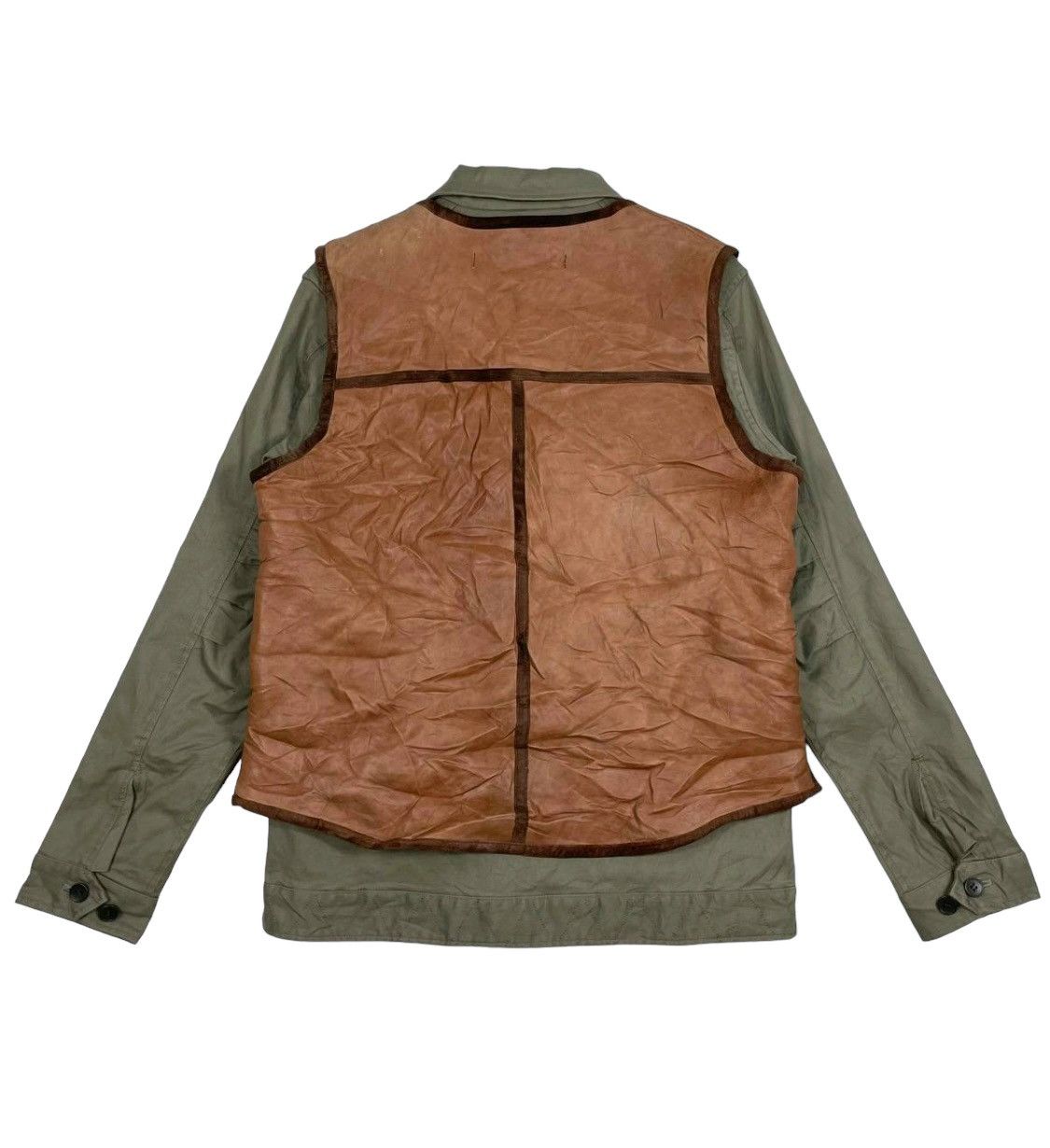 Japanese Brand × Undecorated Man 💥UNDECORATED MAN AW2012 MOUTON VEST CARGO JACKET Size US M / EU 48-50 / 2 - 8 Thumbnail
