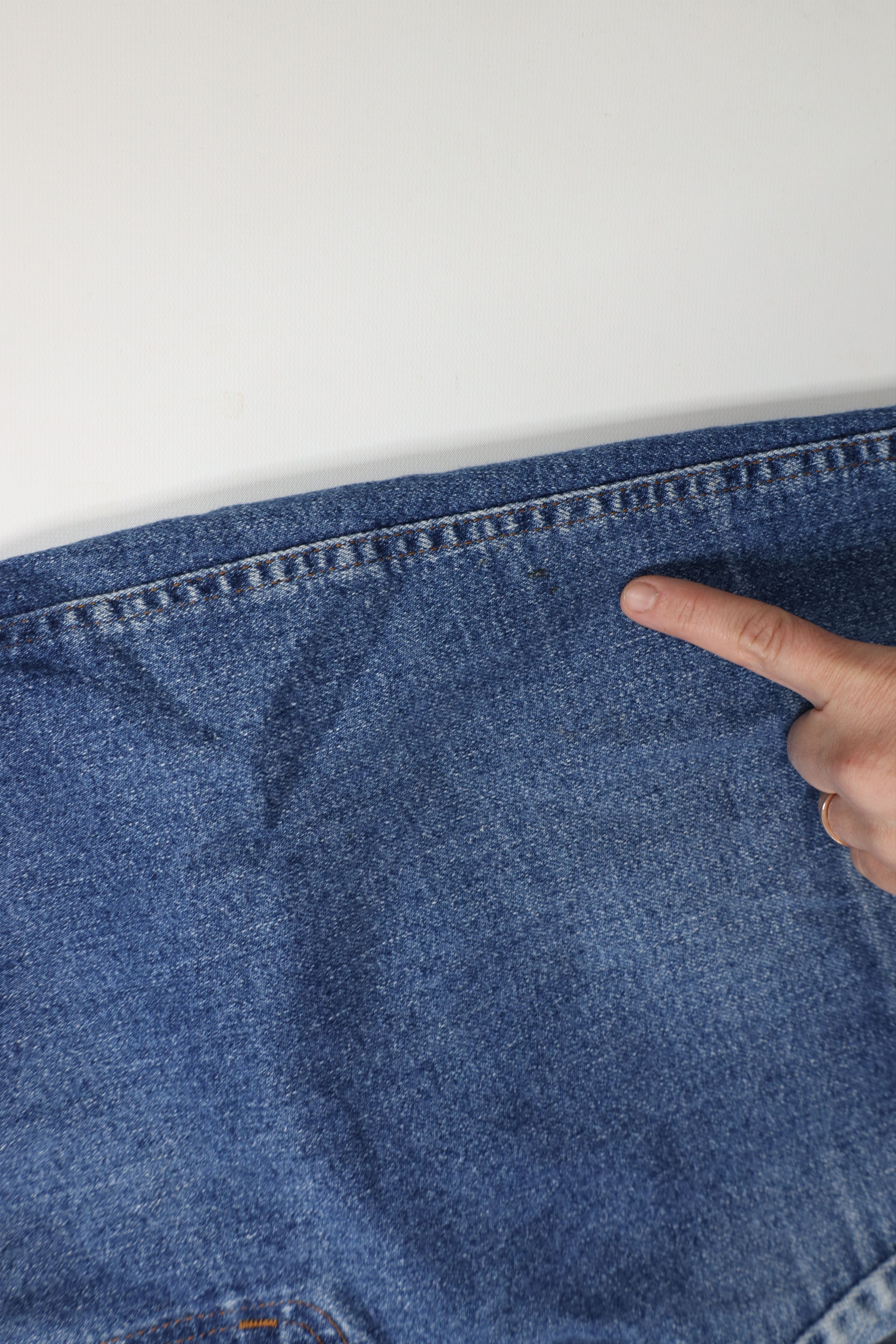 Vintage Vintage 90s Streetwear Tapered Leg Denim Jeans Blue USA Size 42" / US 20 - 7 Thumbnail