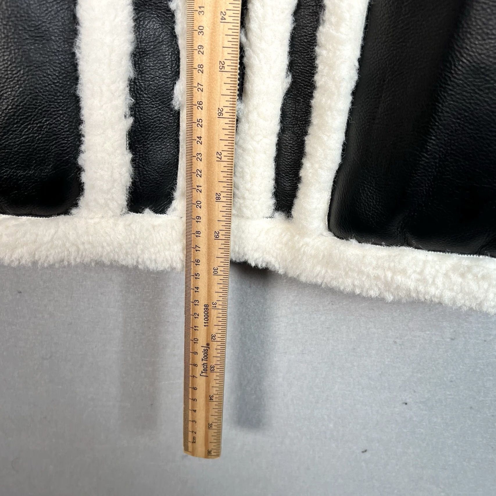 Mango Mango Womens Black Faux Shearling Trim Jacket Coat Faux Leather Front and Sleeve Trim XS Size Jacket Womens Black Size XS / US 0-2 / IT 36-38 - 3 Thumbnail