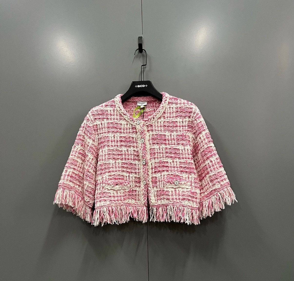Chanel CHANEL 24SS Pink & White Woven Tassel Jacket J41 Size S / US 4 / IT 40 - 1 Thumbnail