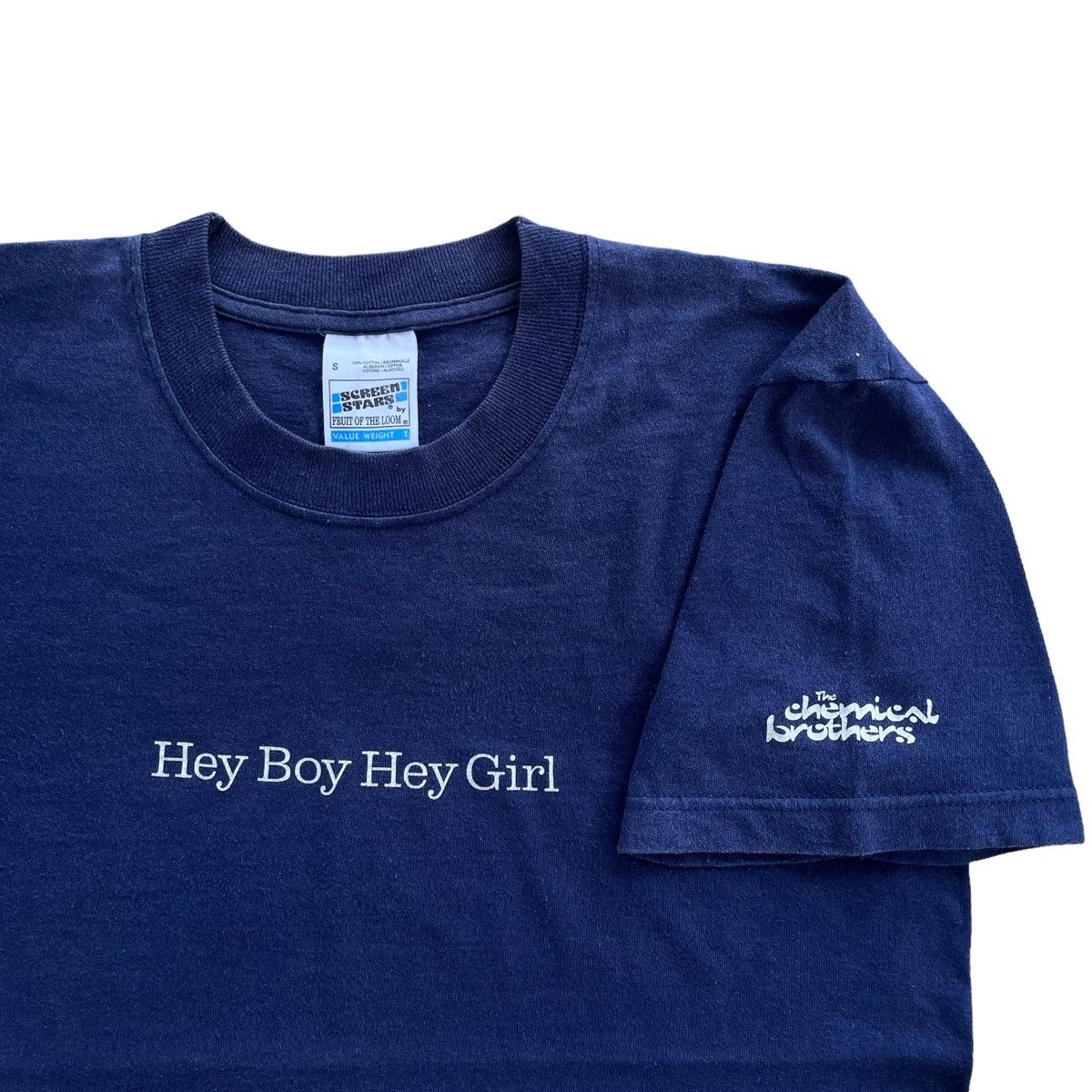 image of Band Tees Vintage The Chemical Brothers ‘Hey Boy Hey Girl’ Tshirt in Navy, Men's (Size Medium)