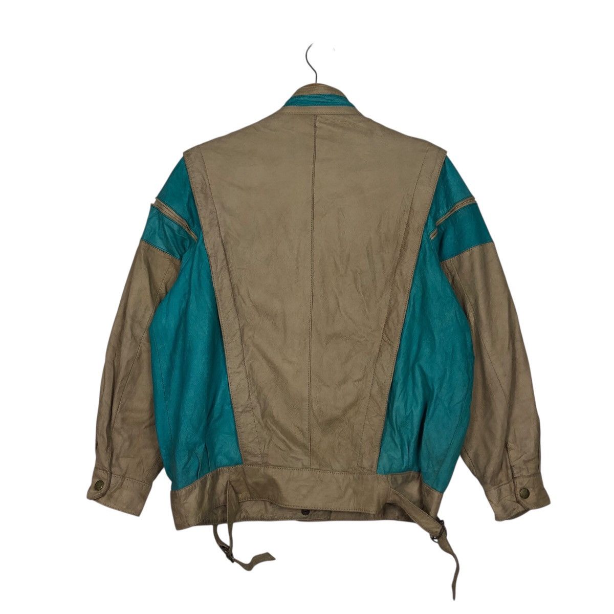 Genuine Leather × Japanese Brand × Vintage 📌Vintage Leather Biker Jacket Parfin Japan Issey Miyake Size US M / EU 48-50 / 2 - 9 Thumbnail