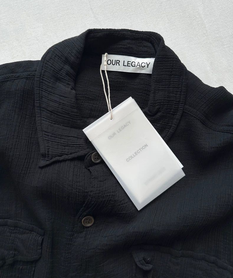 Our Legacy Our Legacy Black semi-transparent short-sleeved shirt Size US S / EU 44-46 / 1 - 2 Thumbnail