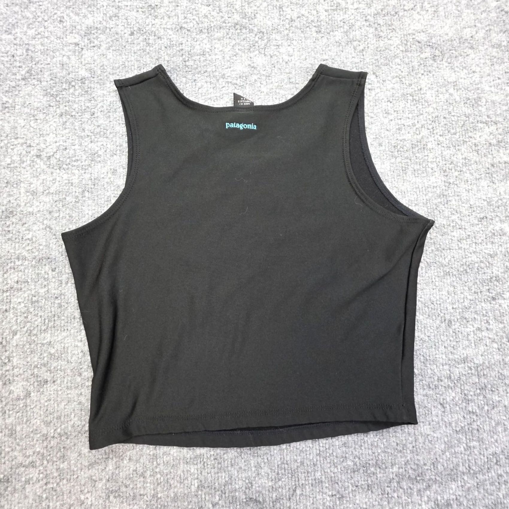Patagonia VINTAGE Patagonia Tank Top Women's Medium Black Made USA Crop Workout Size S / US 4 / IT 40 - 2 Thumbnail