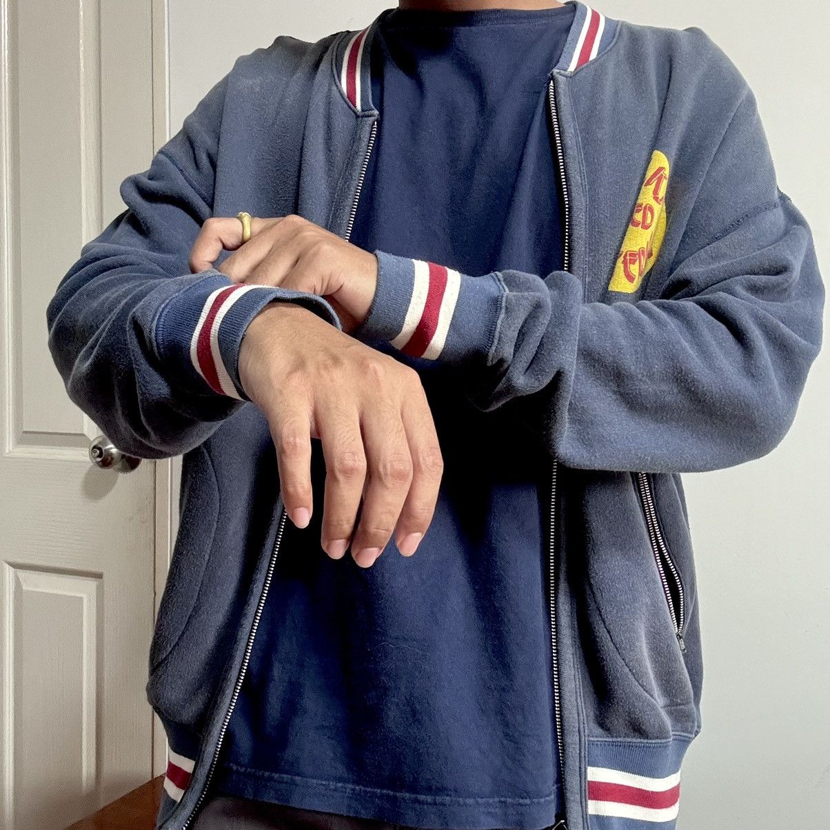 Hysteric Glamour Faded Rocks Hysteric Glamour Varsity Jacket Size US L / EU 52-54 / 3 - 3 Thumbnail