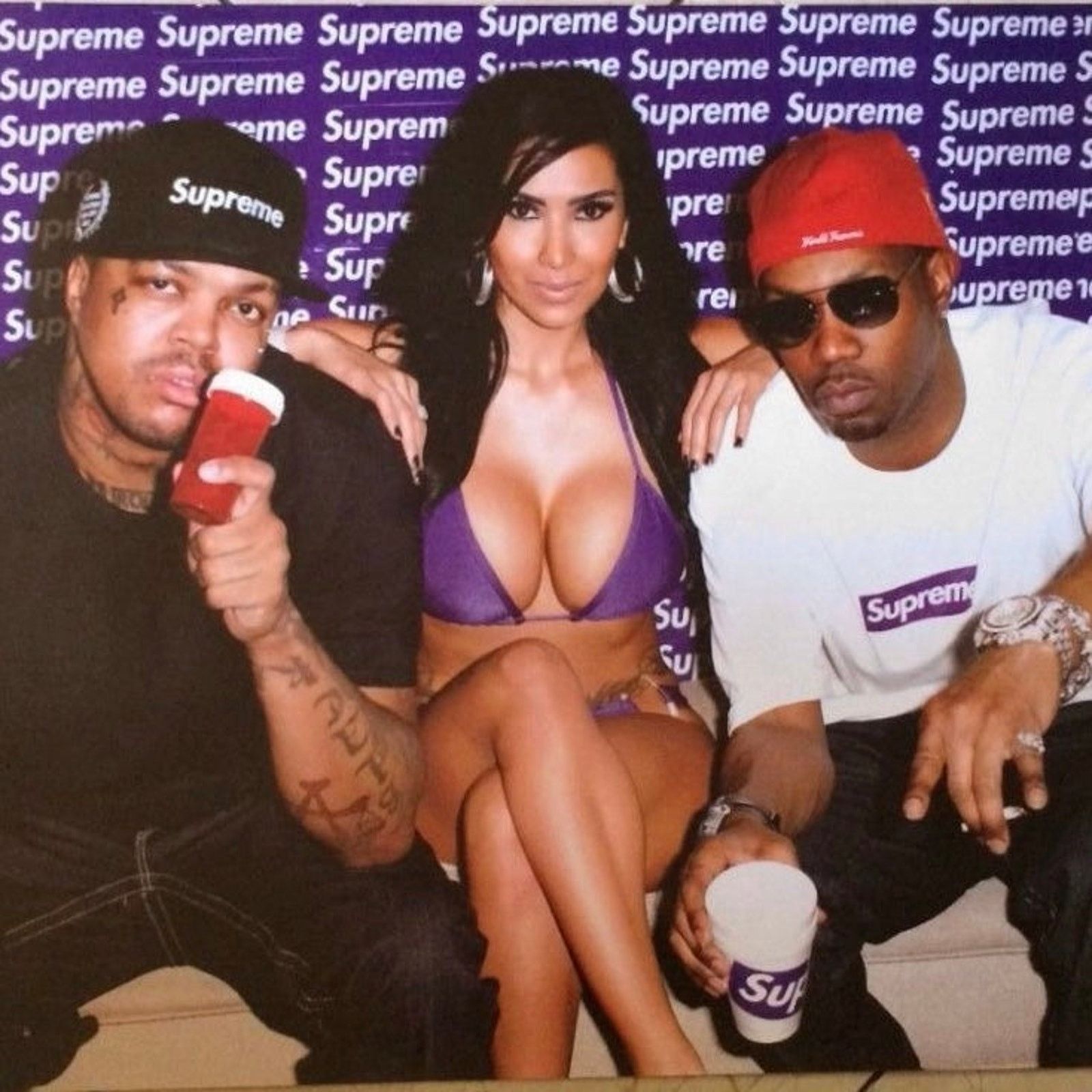 Supreme 2012 Supreme Three 6 Mafia Red Photo Tee Size US M / EU 48-50 / 2 - 2 Thumbnail