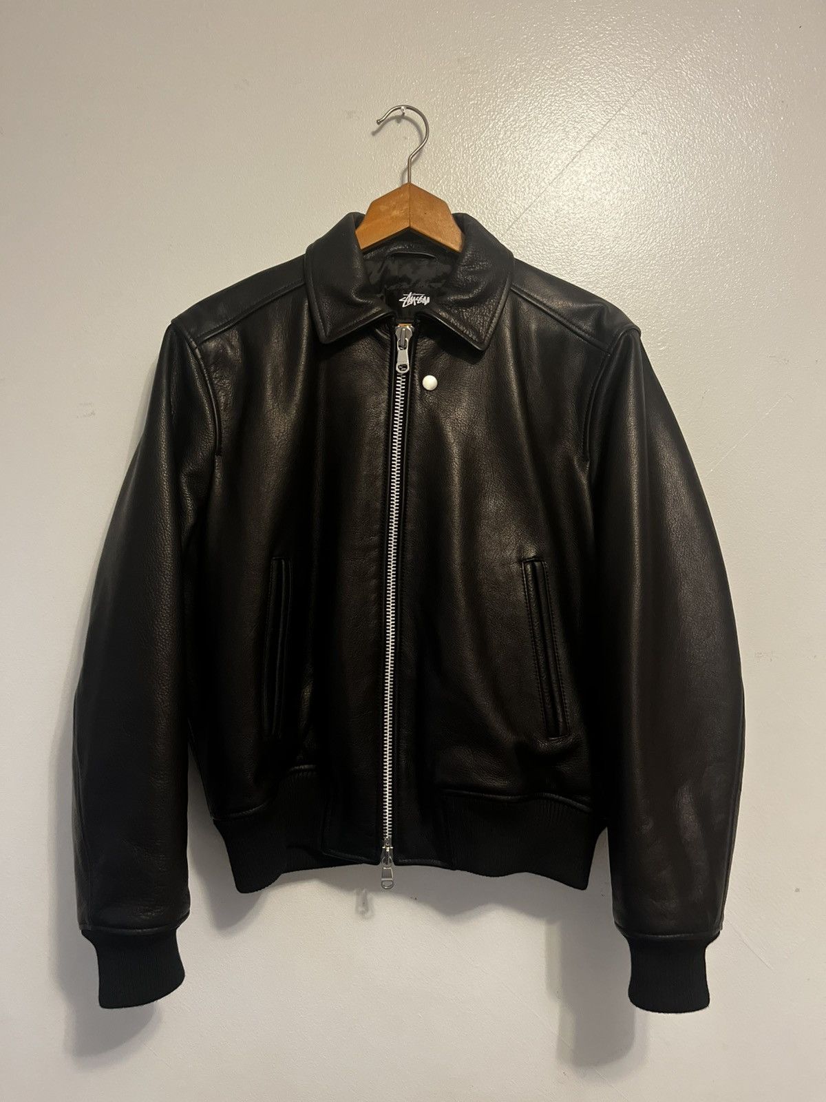Stussy Stussy Leather Flight Jacket | Grailed