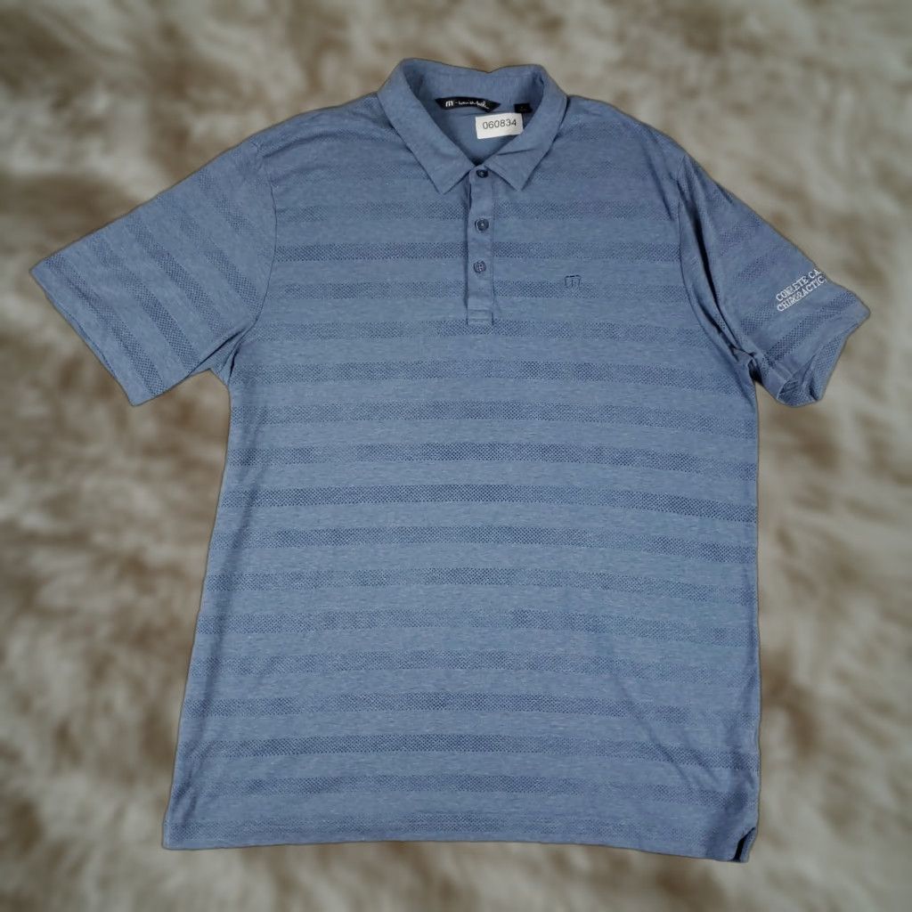 TravisMathew Travis Mathew Polo Shirt Mens Size XL Blue Striped Short Sleeve Casual Golf Size US XL / EU 56 / 4 - 1 Thumbnail