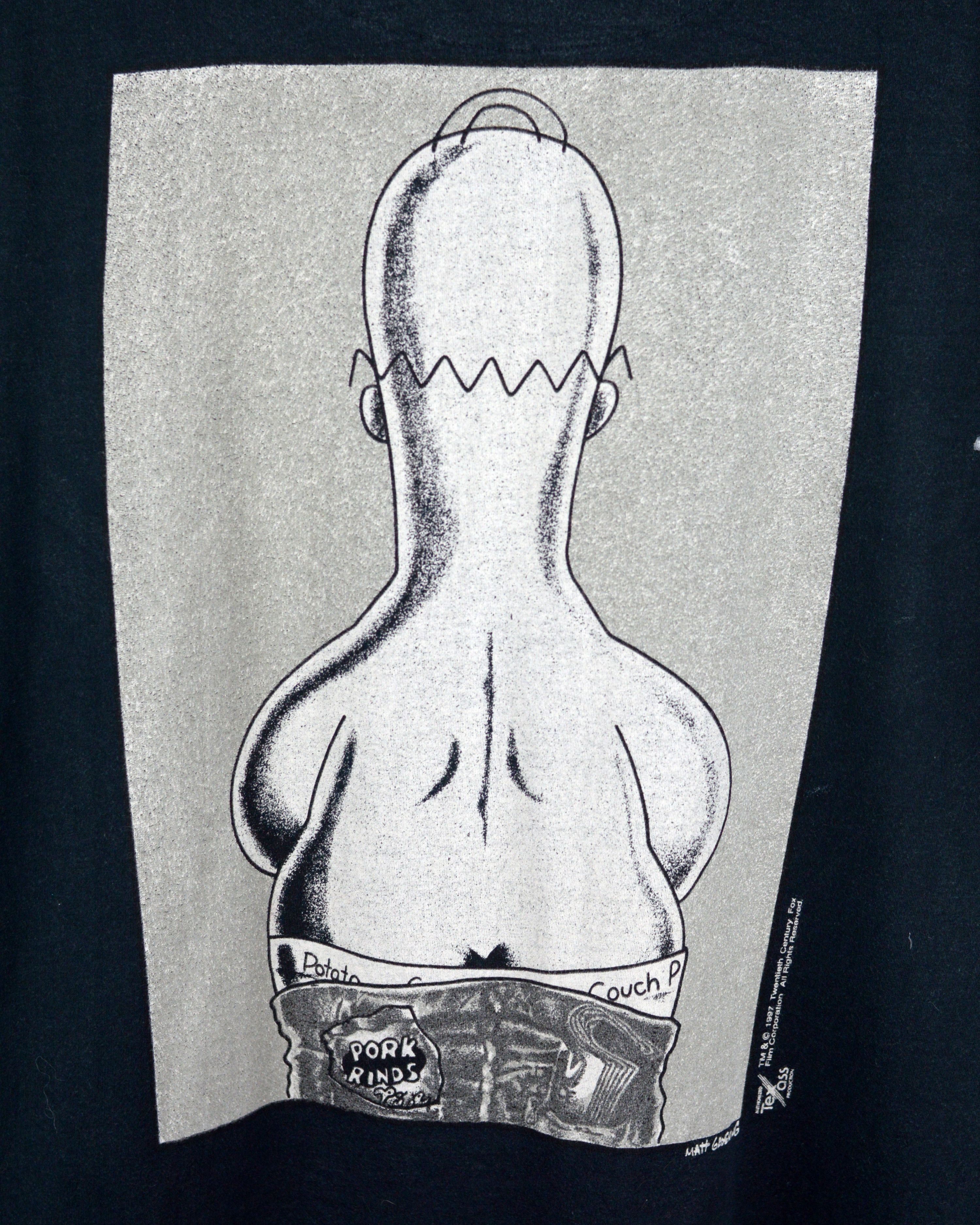 The Simpsons × Vintage Vintage The Simpsons Homer Couch Potato 1997 t shirt Size US L / EU 52-54 / 3 - 6 Thumbnail