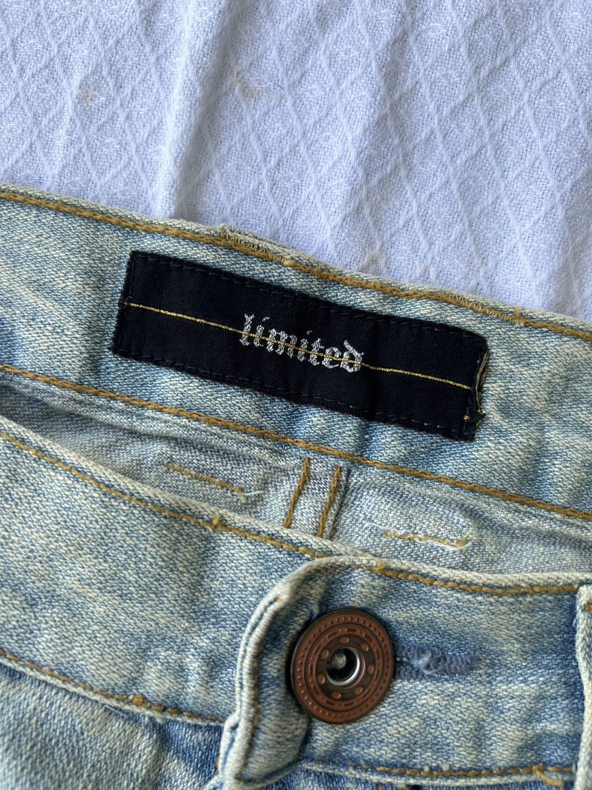 Vintage 2000s limeted flared jeans dragon wash denim Size US 34 / EU 50 - 11 Thumbnail