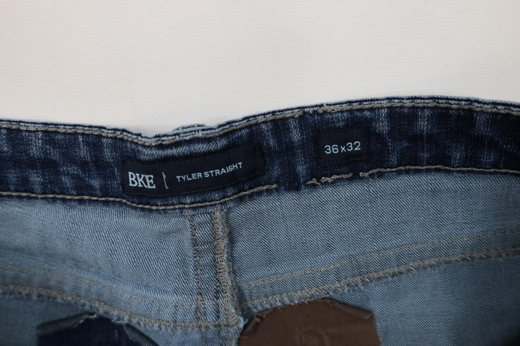 Vintage Buckle BKE Thick Stitch Tyler Straight Leg Denim Jeans Size US 36 / EU 52 - 7 Thumbnail