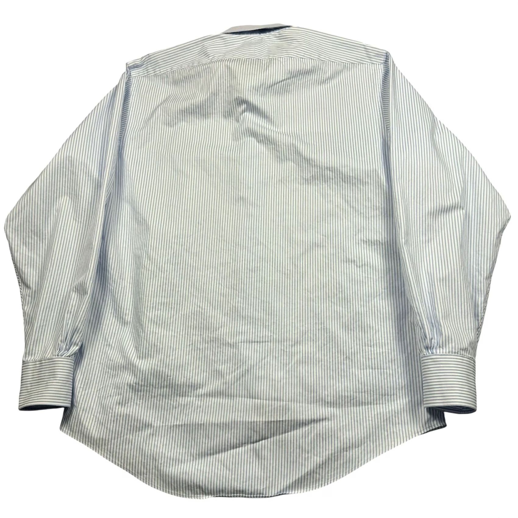 Brooks Brothers Brooks Brothers Vintage 90s Pinstripe Blue Button Down Mens Shirt Size US L / EU 52-54 / 3 - 6 Thumbnail