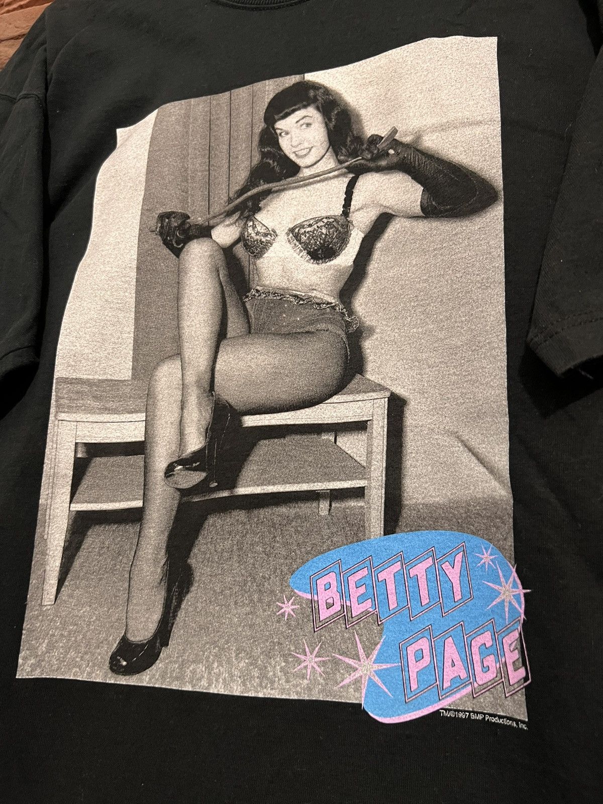 Band Tees × Vintage Rare Vintage Betty Page Pin Up Sexy Model Movie shirt 90s Size US L / EU 52-54 / 3 - 3 Thumbnail
