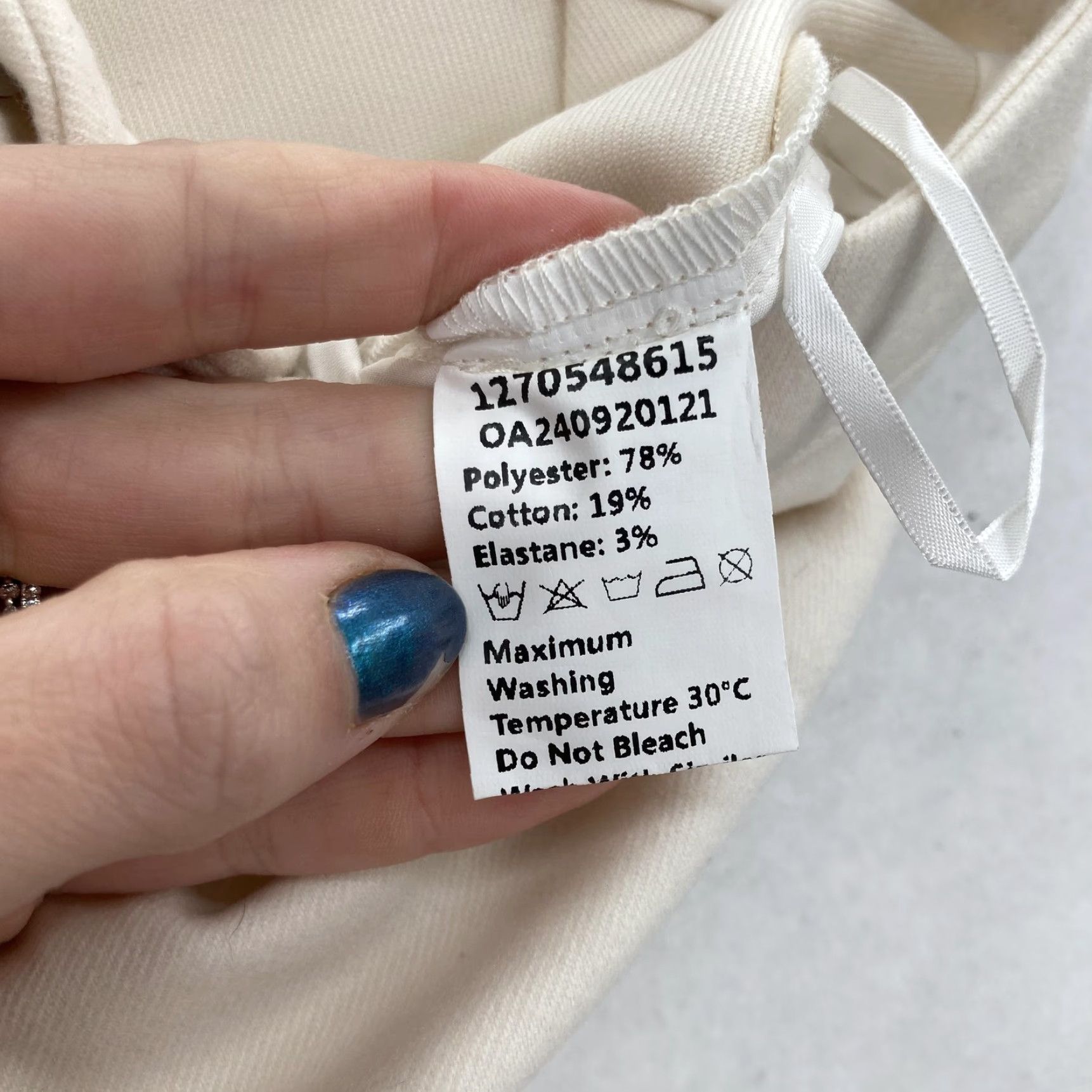Vintage VINTAGE Commense Minimalist Pockets Draped Pants Womens XS Cream Wide Leg High Rise NWT Size 26" / US 2 / IT 38 - 6 Thumbnail