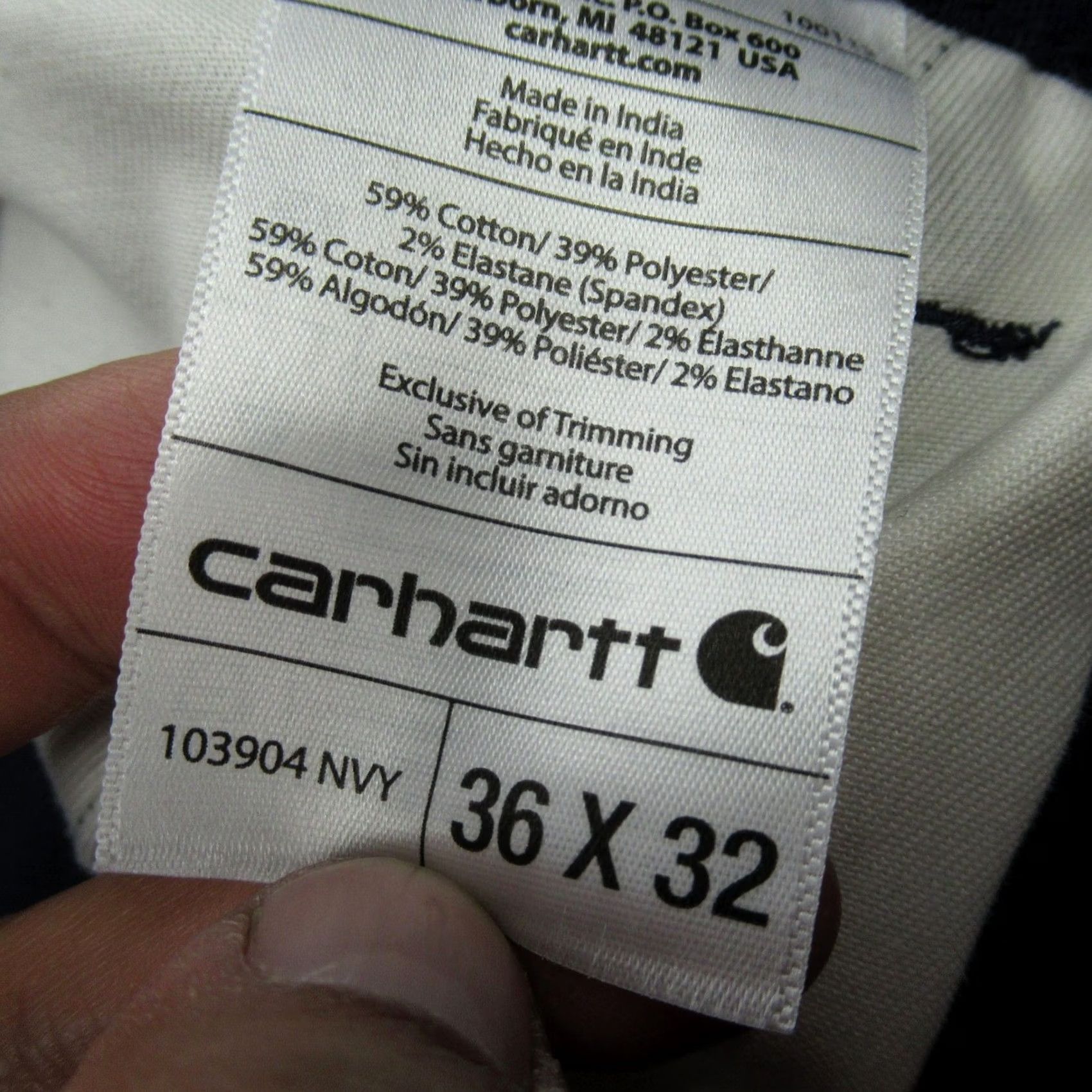 Carhartt Carhartt Pants Mens 36 36x31 Navy Rugged Loose Fit Cargo Pockets Work Bootcut Size US 36 / EU 52 - 4 Thumbnail