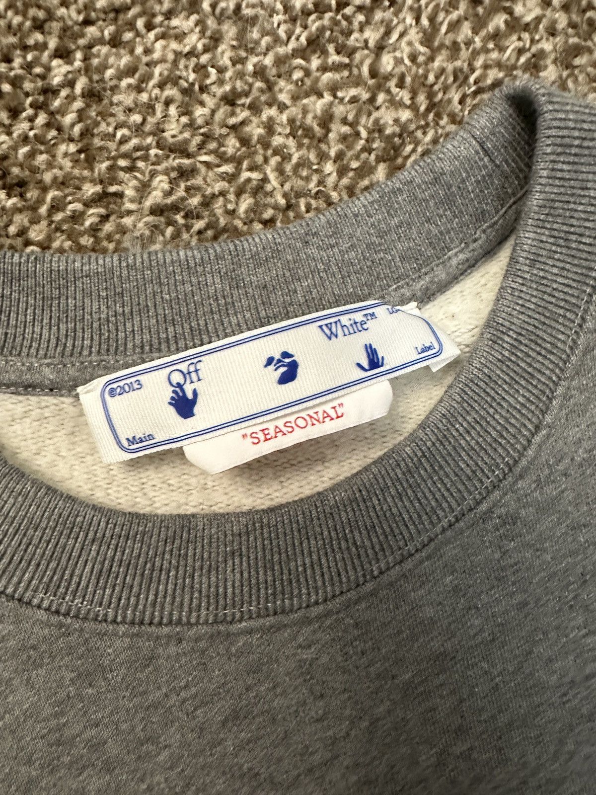 Off-White Off White Wave Diagonal Crewneck Sweatshirt Size US L / EU 52-54 / 3 - 5 Thumbnail