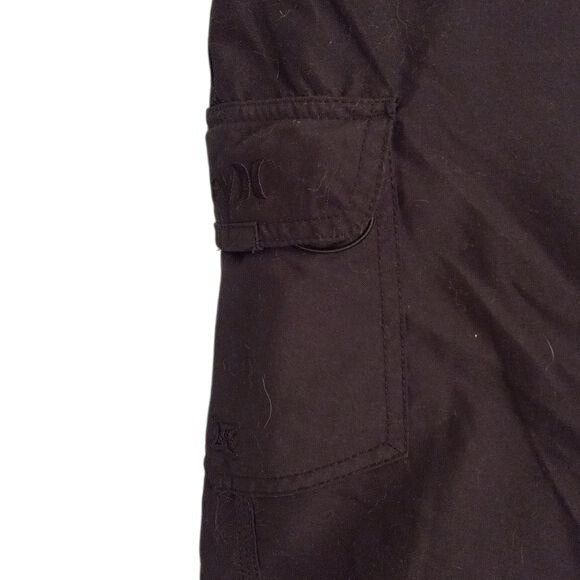 Hurley Hurley Size 34 Board Shorts Mens Black Drawstring Cargo Pock Size US 34 / EU 50 - 4 Thumbnail