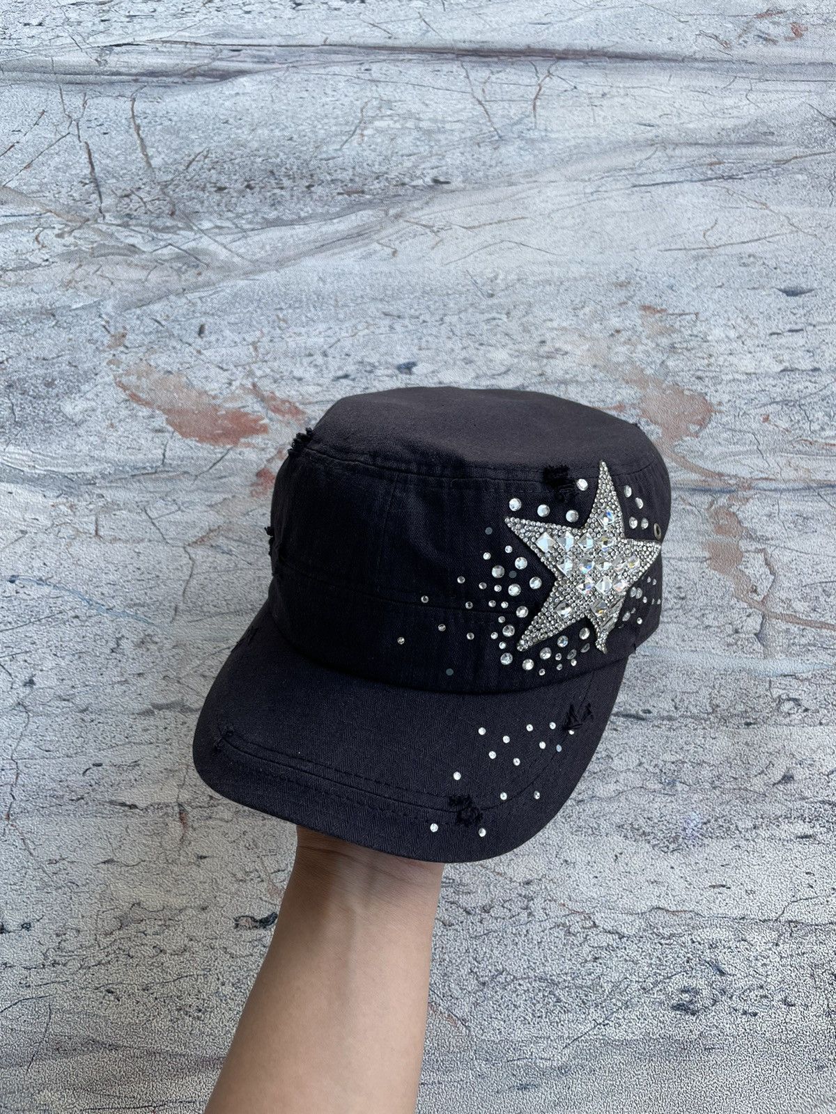 If Six Was Nine Y2K Distressed Glitter Patrol Hat Size ONE SIZE - 1 Thumbnail