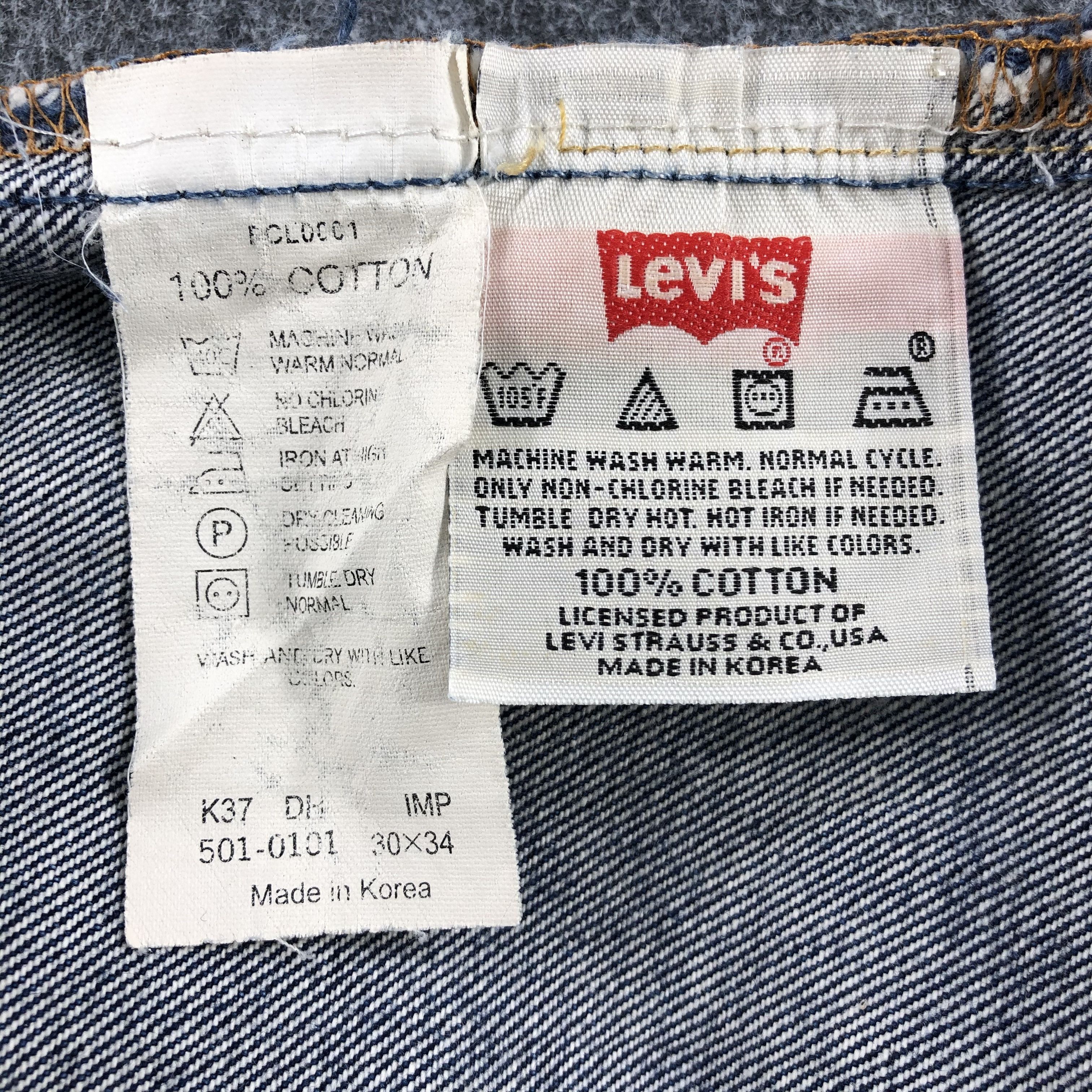 Levi's Vintage Levis 501 Jeans Blue Washed Denim KJ466 Size US 29 - 10 Thumbnail